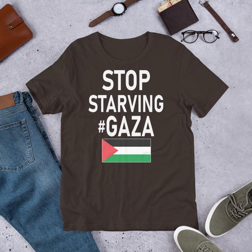 Stop Starving Gaza Protest Support of Palestine Unisex t-shirt