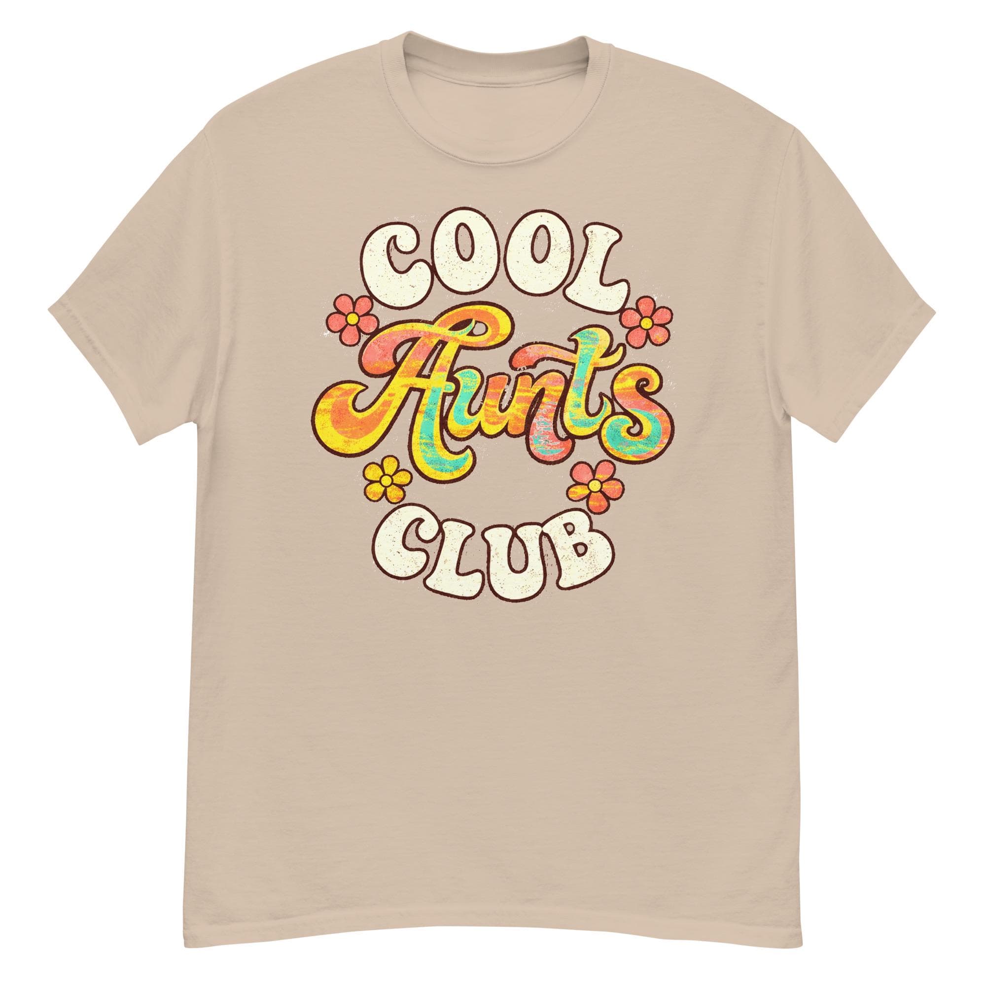 Optimised Title: Cool Aunts Club T-Shirt | Vintage 70s Hippie Colors & Chill Vibe Auntie Tshirt