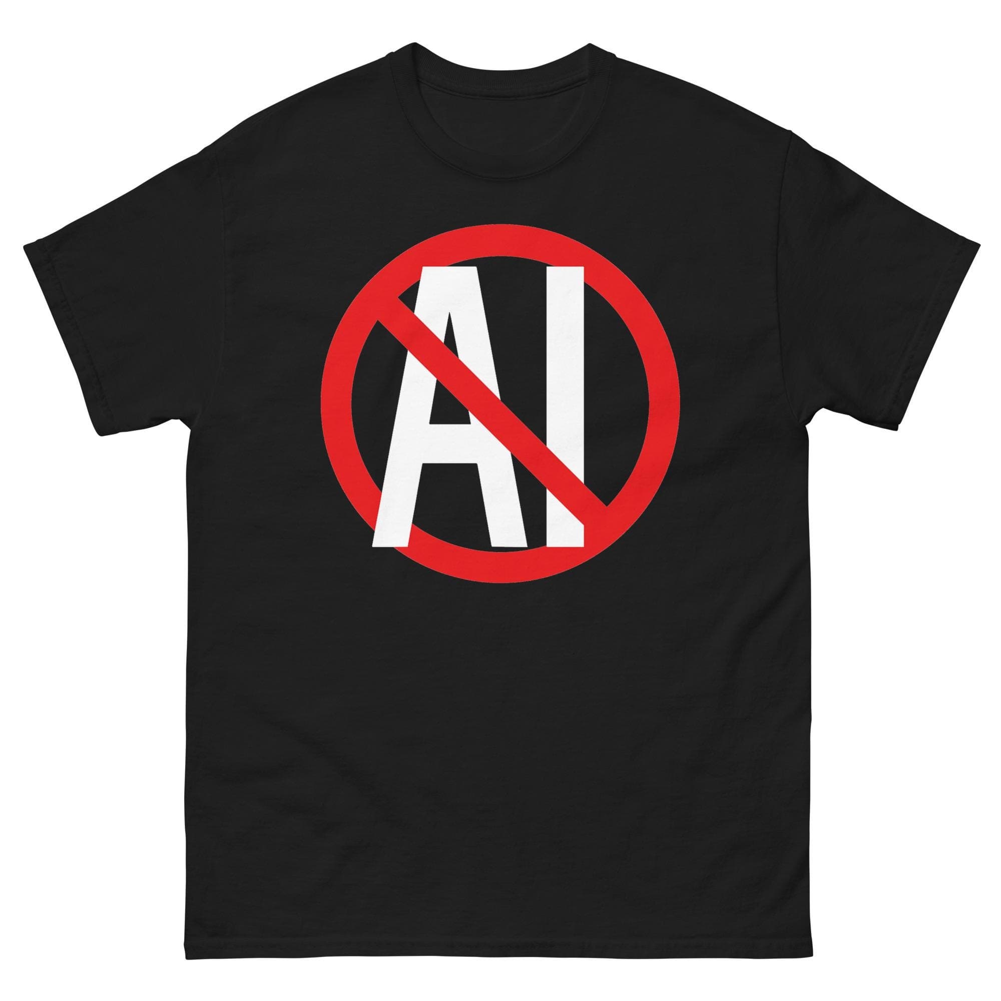 No to AI Anti AI Anti Artificial Intelligence Against Artificial Intelligence Ethical Content Unisex classic tee