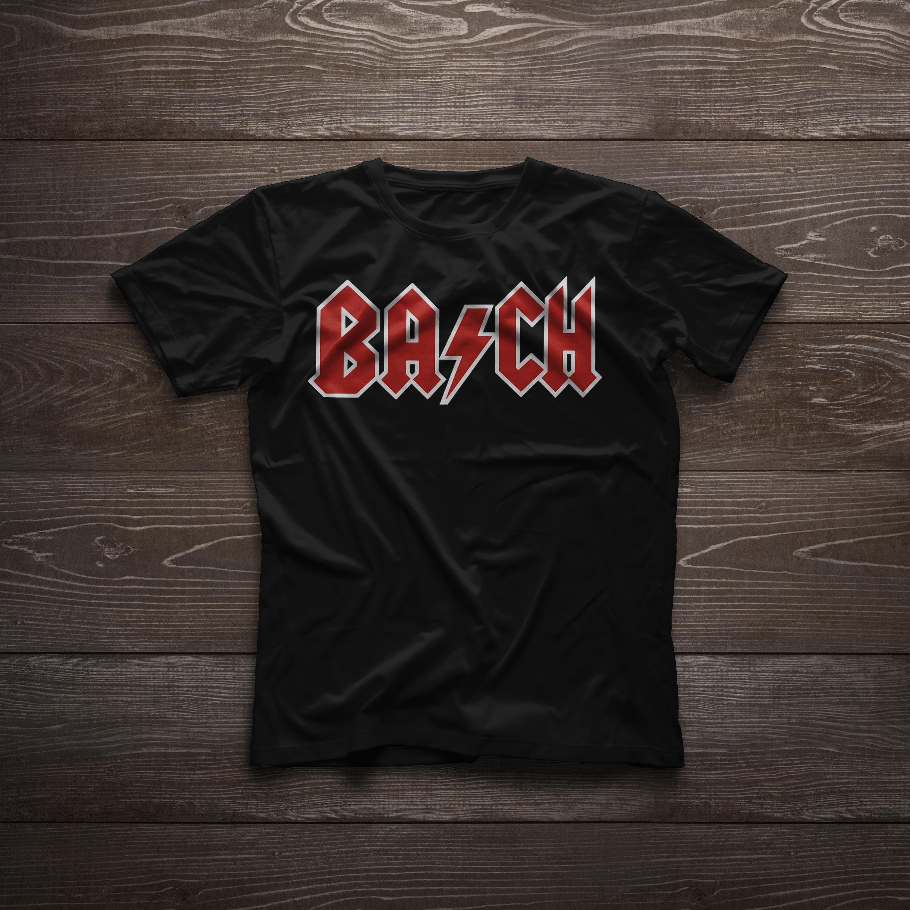 Bach Rock Band Logo T-shirt - Classical Music Heavy Metal Tee