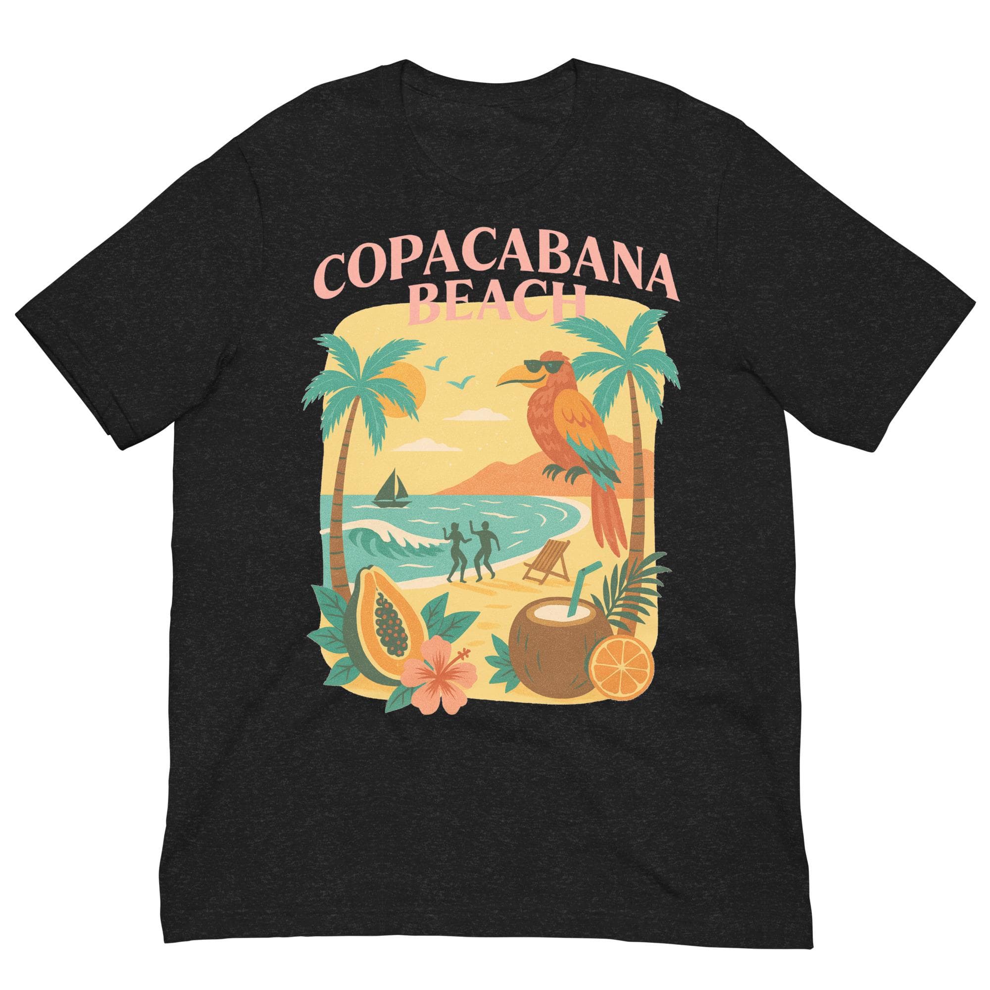 Copacabana beach Cool summer Vibe Travel Brazil Tropical Fun t-shirt