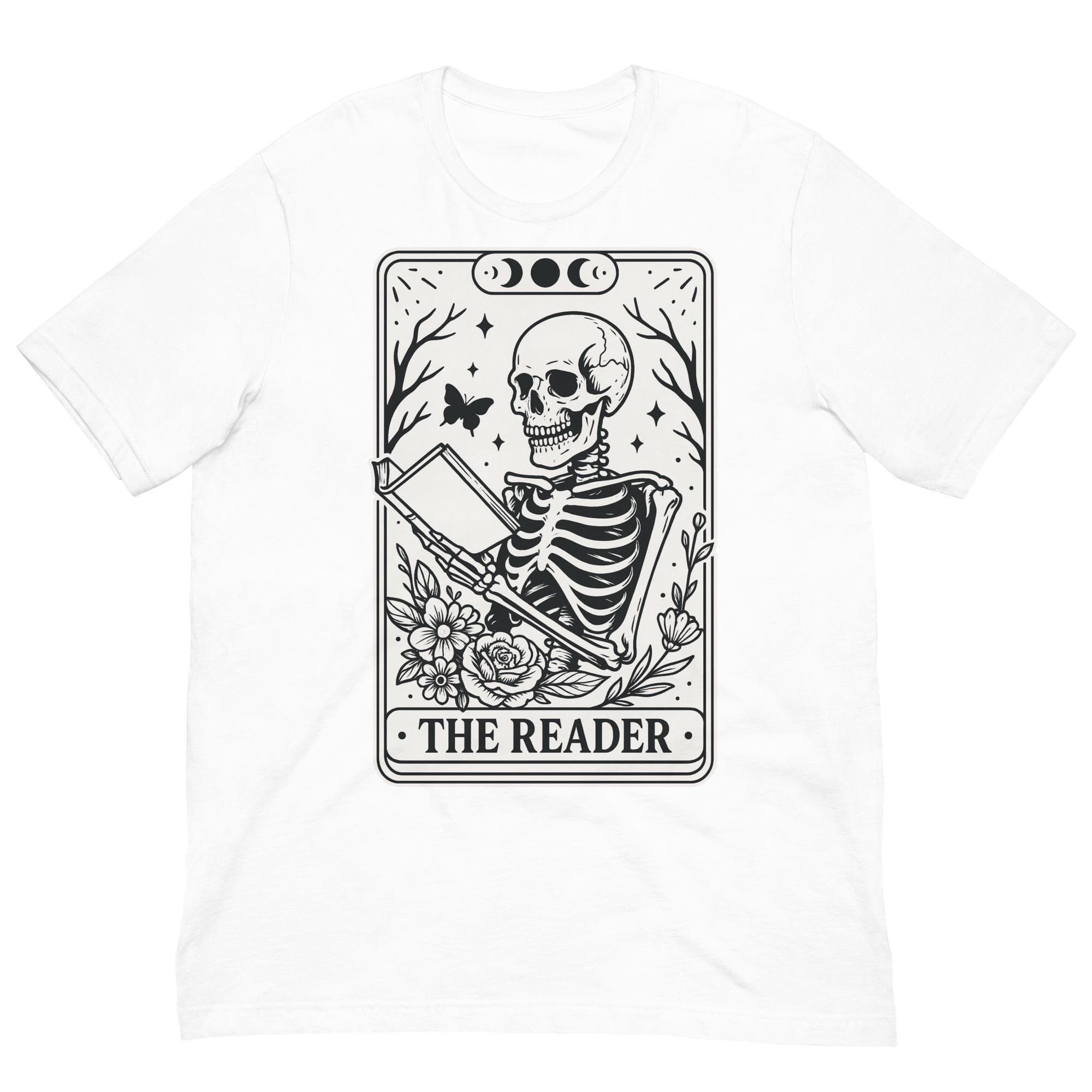 The Reader Tarot Card Gothic Dark Academia Book Reading t-shirt