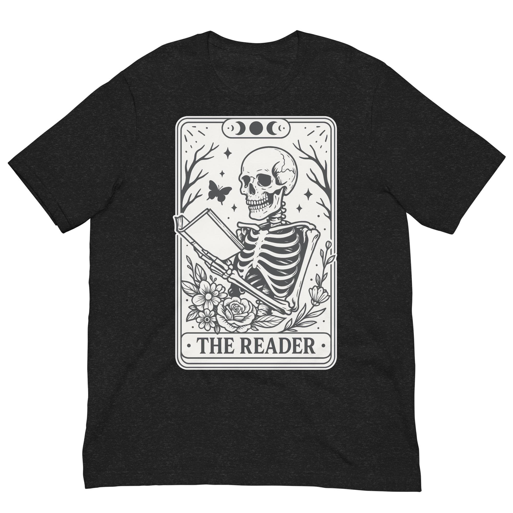 The Reader Tarot Card Gothic Dark Academia Book Reading t-shirt