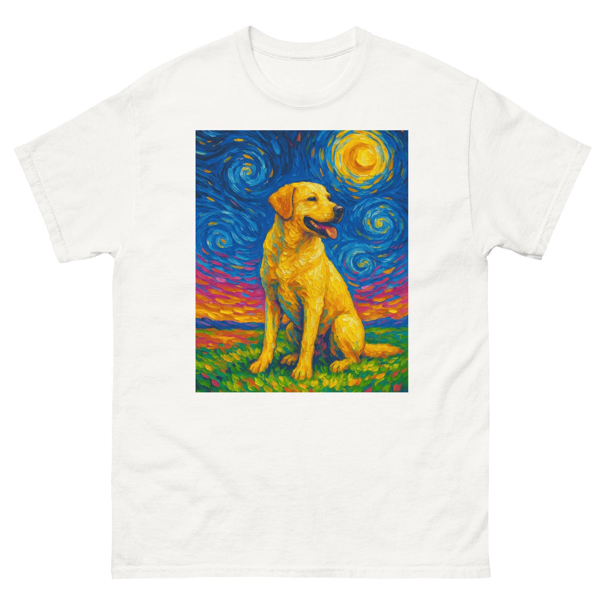 Labrador Van Gogh Starry Night Labrador Retriever Artistic Dog Portrait Gift for Lab Lovers Unisex classic T-Shirt