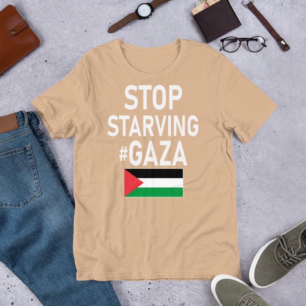 Stop Starving Gaza Protest Support of Palestine Unisex t-shirt