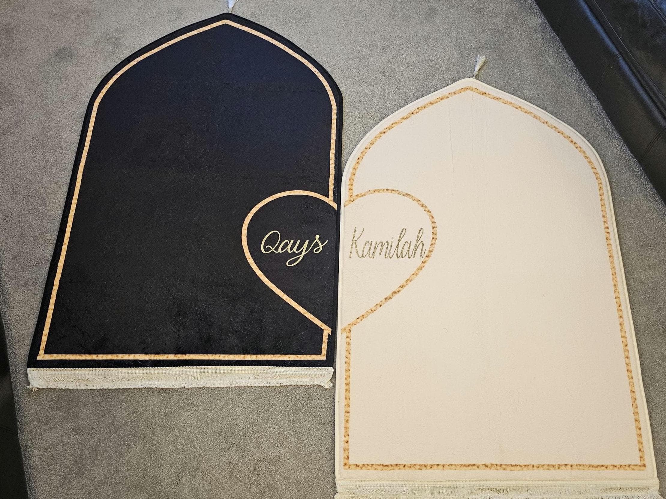 Custom islamic Foam Muslim Couple Prayer Set,Muslim Couple Prayer Set Gift,Prayer Mat Set,Customized Prayer Rugs,Muslim Gift,Eid Gift,Revert