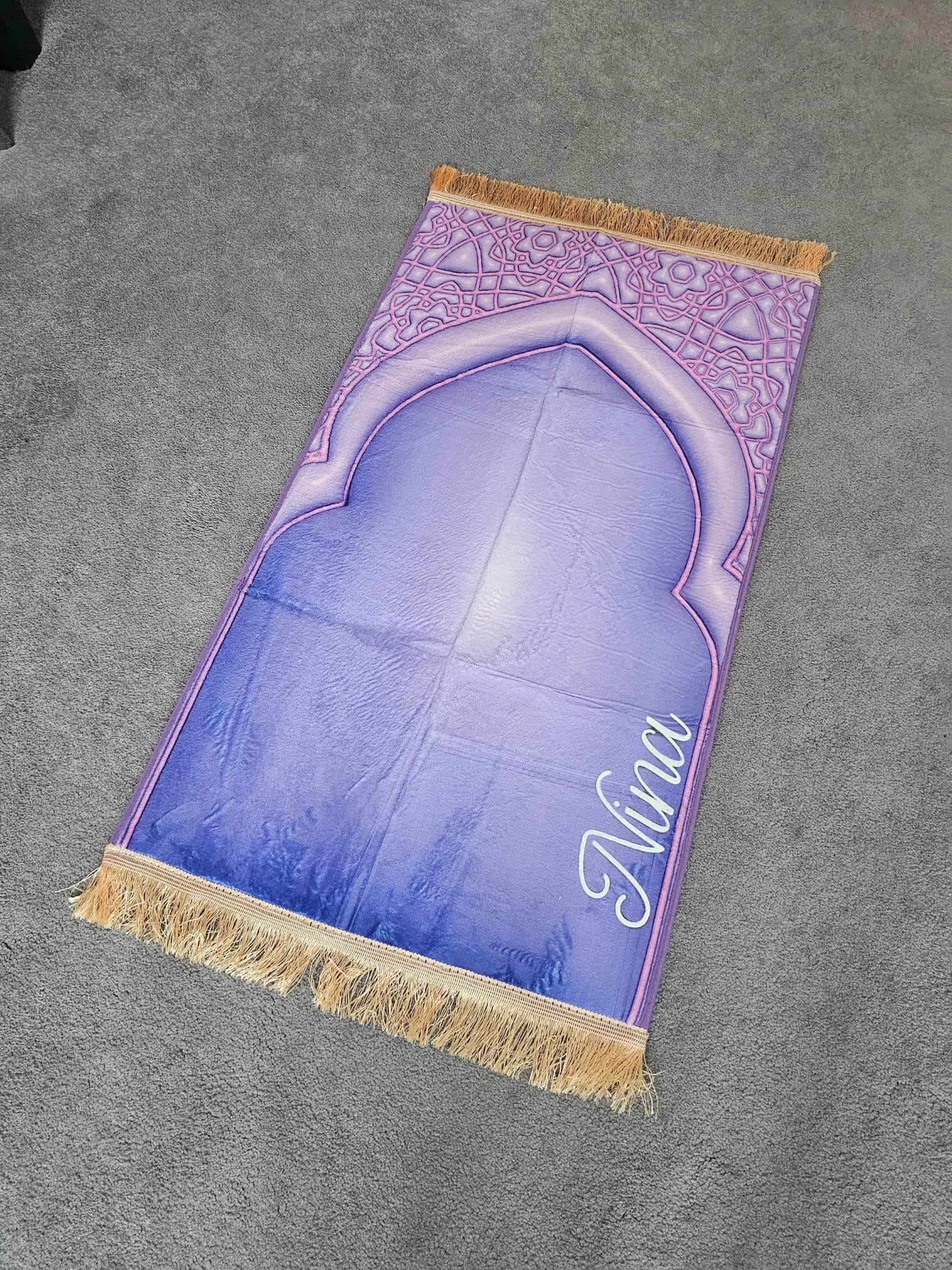 Kids Custom Thick Foam Prayer Mat, Ideal for Eid,Islamic Gifts, birthday,Personalized Custom Foam Prayer Mat for children - image 5