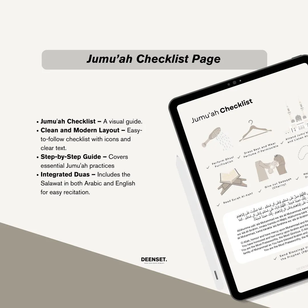 Daily Journal Digital, Islam, Muslim Daily Tracker, Muslim Journaling, Muslim Reflection, Salah Tracker, Printable PDF - image 2