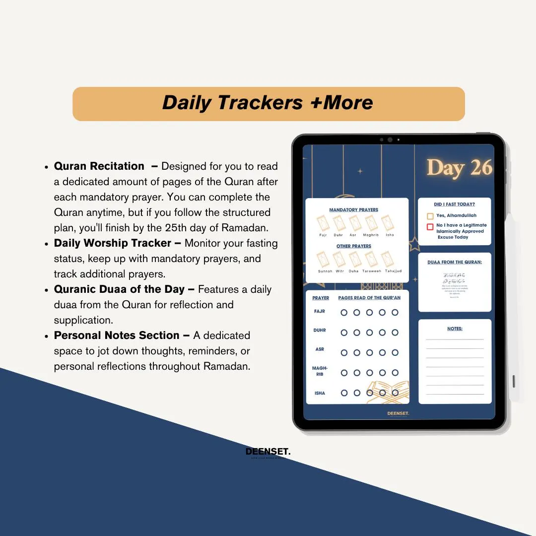 Ramadan 2025 Tracker, Ramadan, Muslim Journal, Muslim Journaling, Ramadan Journal, Reflection,Printable PDF - image 4