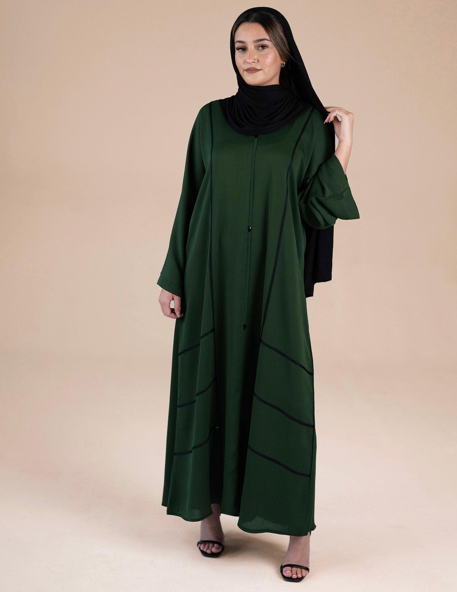Essential Closed Emerald Green Abaya - image 4