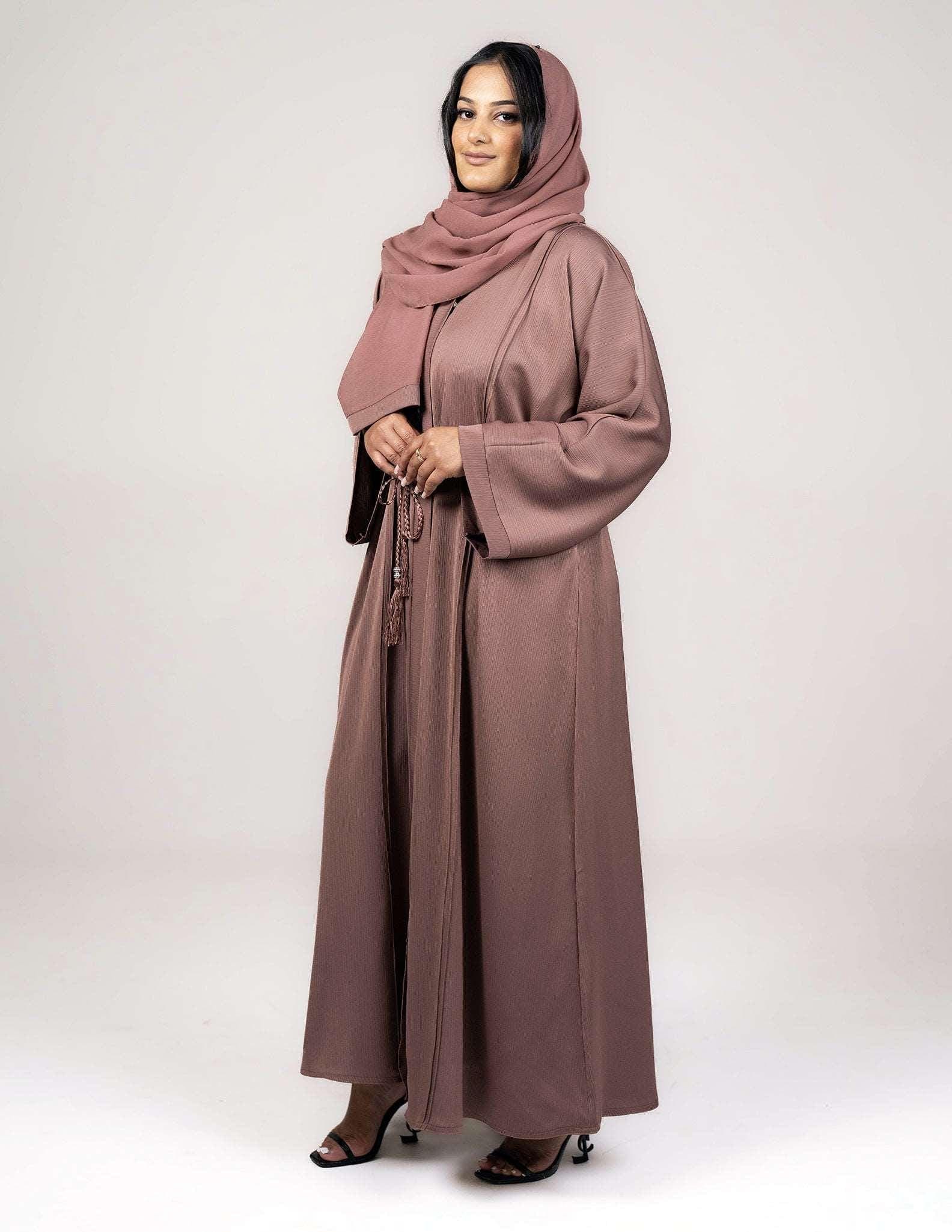 Essential Open Abaya - Rose Taupe