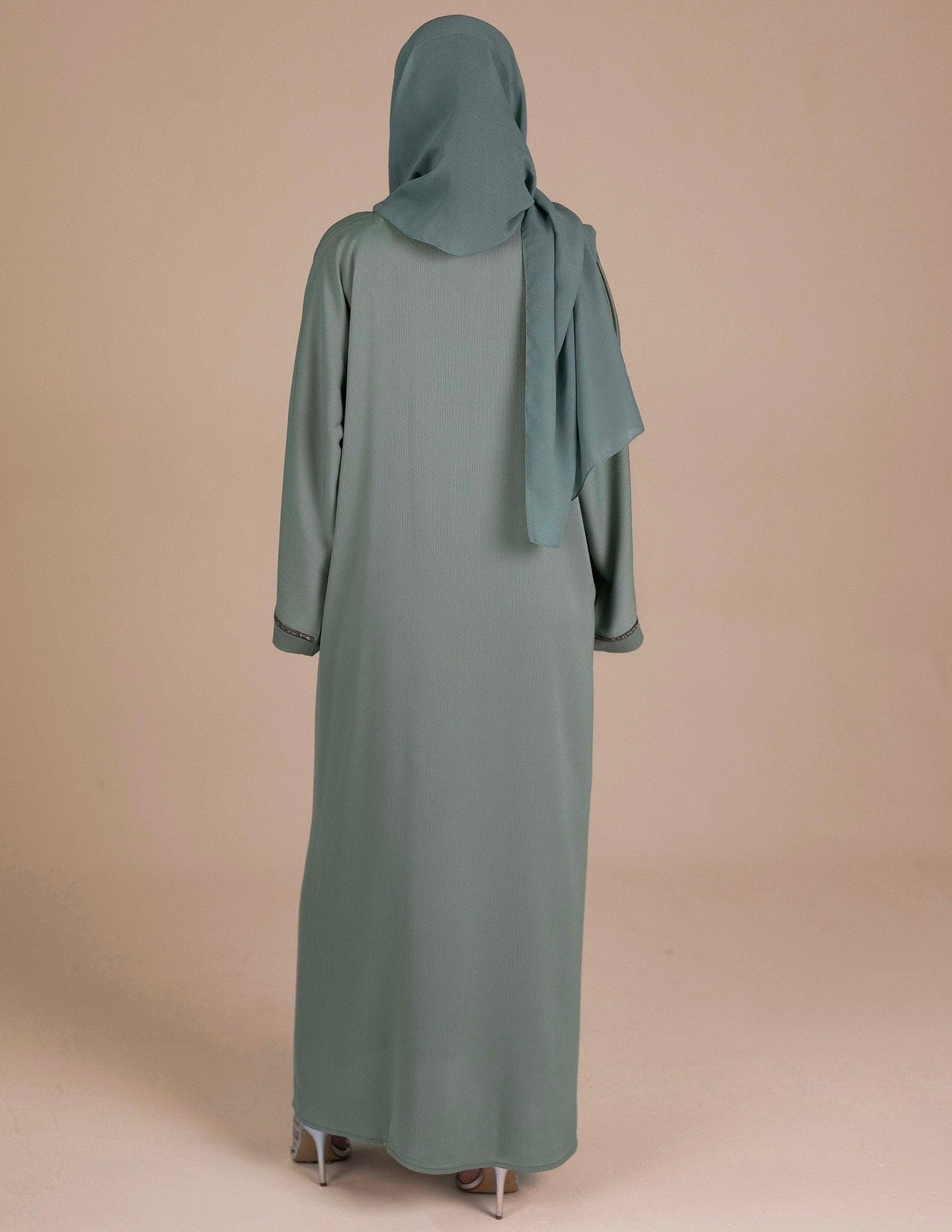 Essential Closed Mint Green Abaya - image 3