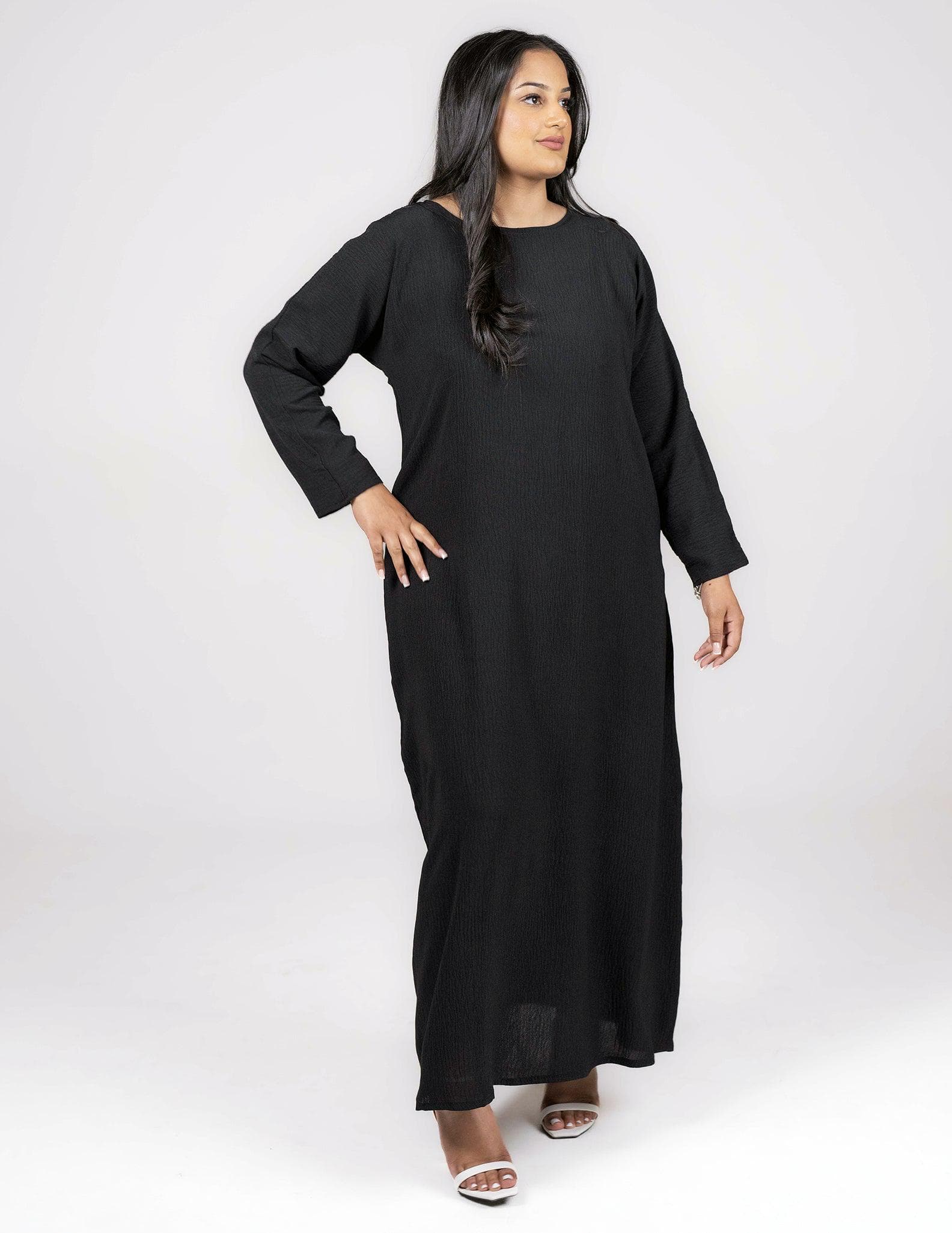 Black Slip Dress - Full Sleeve - image 4