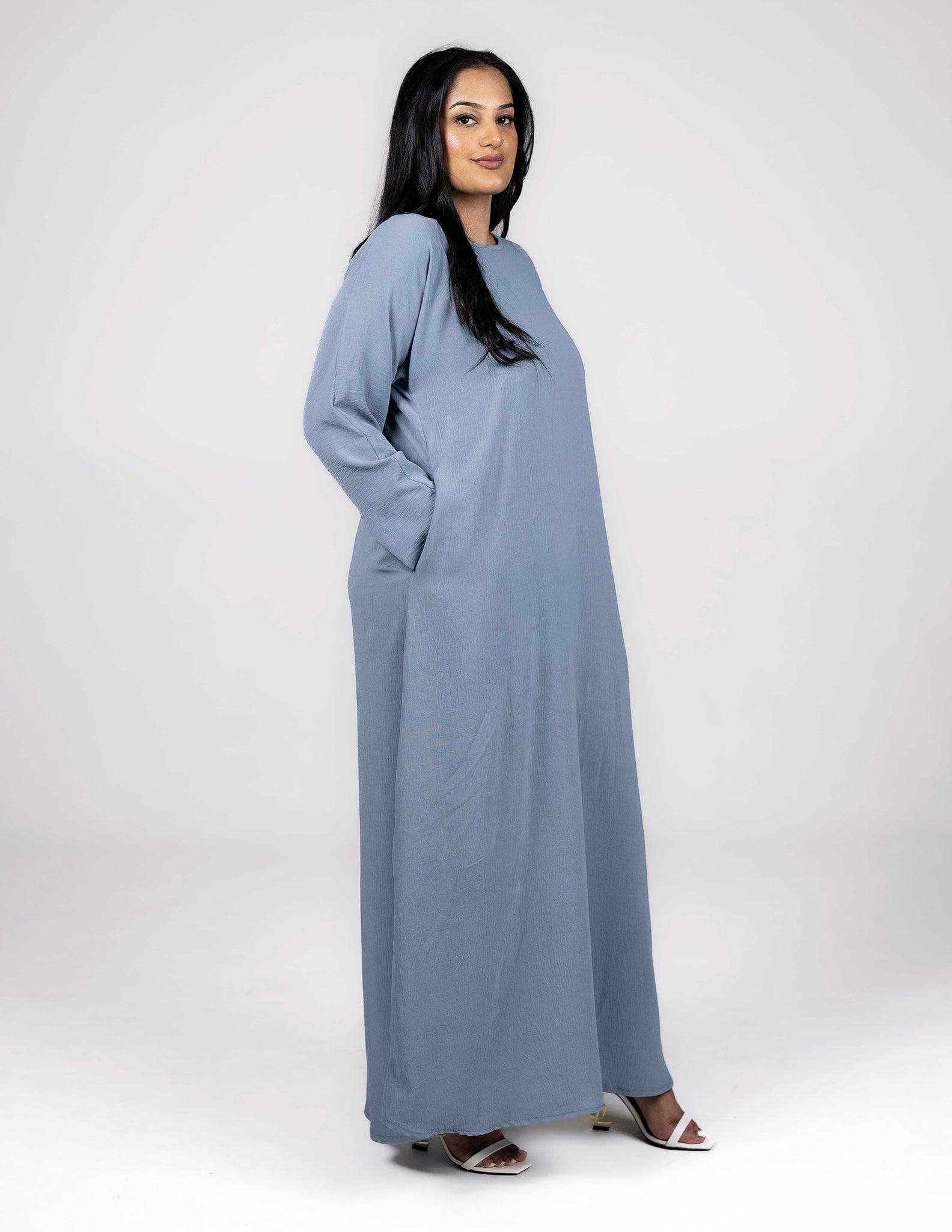Full Sleeve Sky Blue Slip Dress - image 3