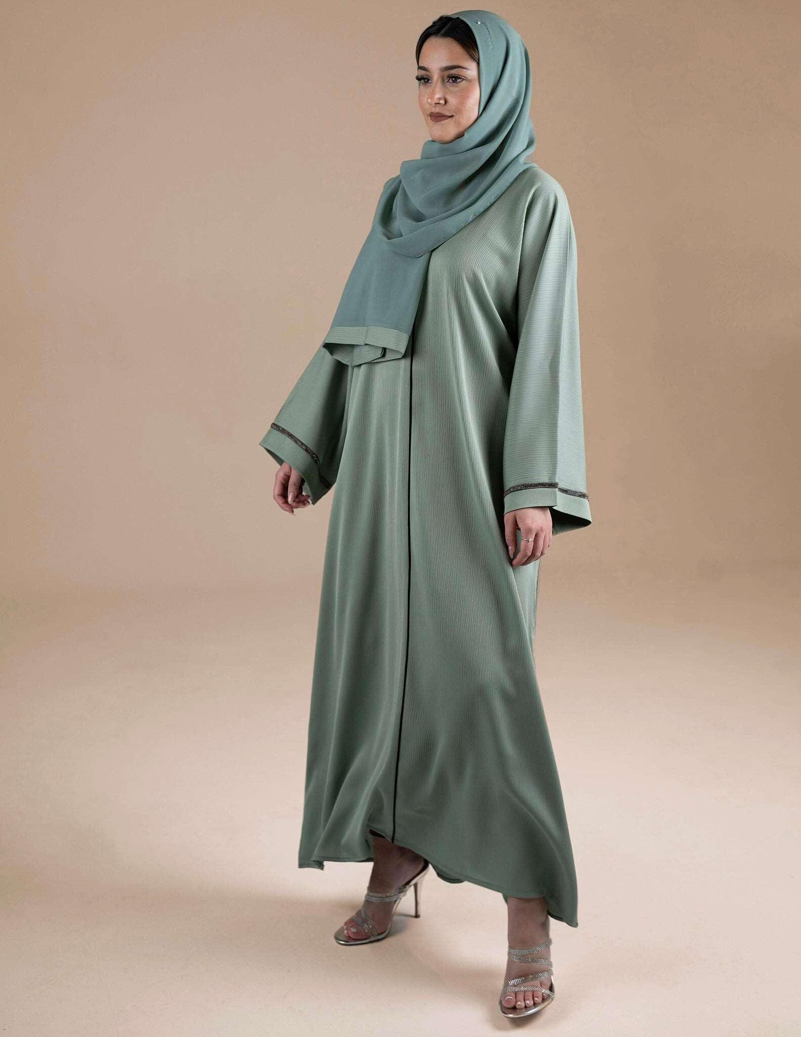Essential Closed Mint Green Abaya - image 5