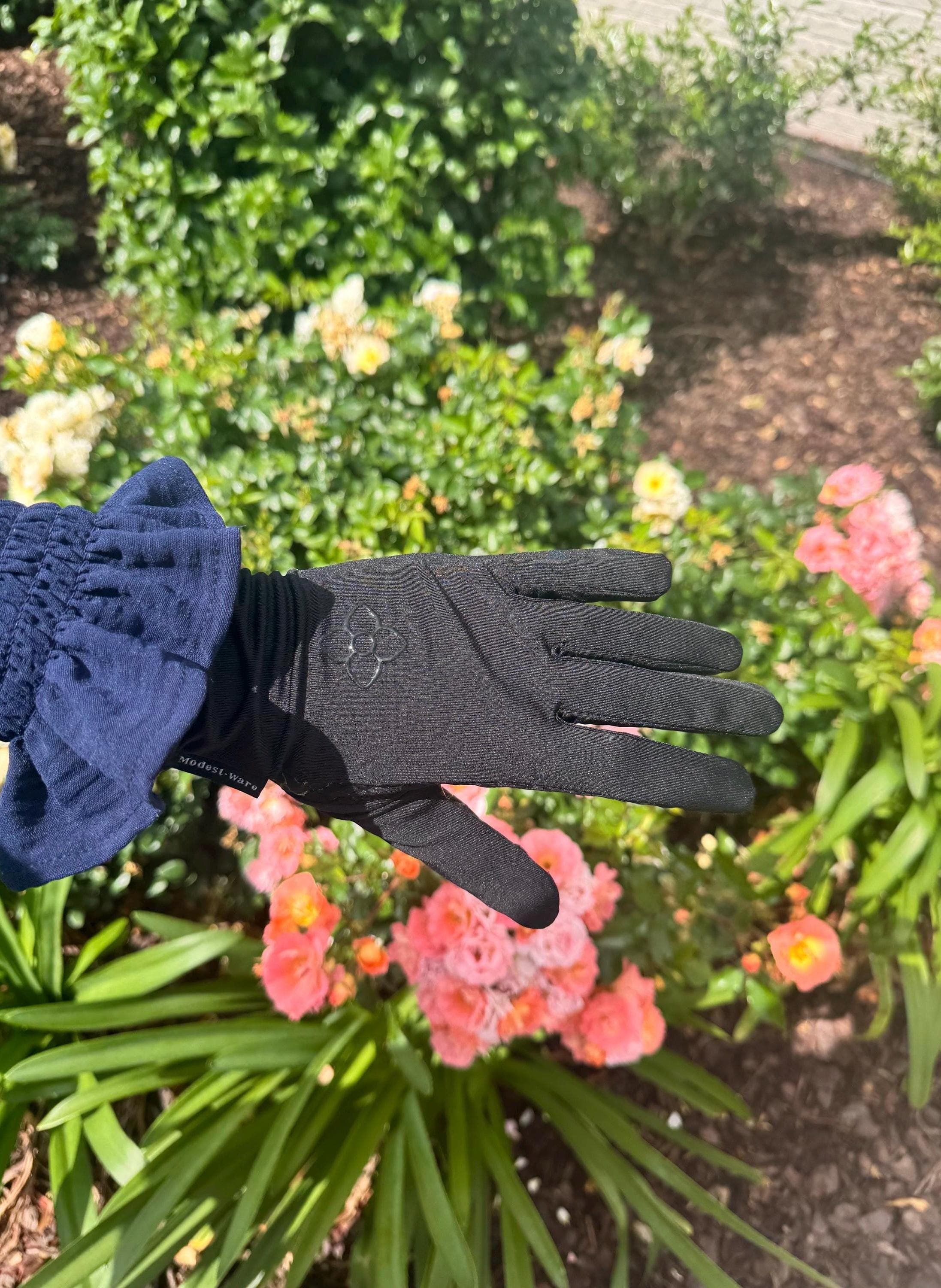 Luxury Hijab Non-slip Long Touchscreen Gloves - image 5