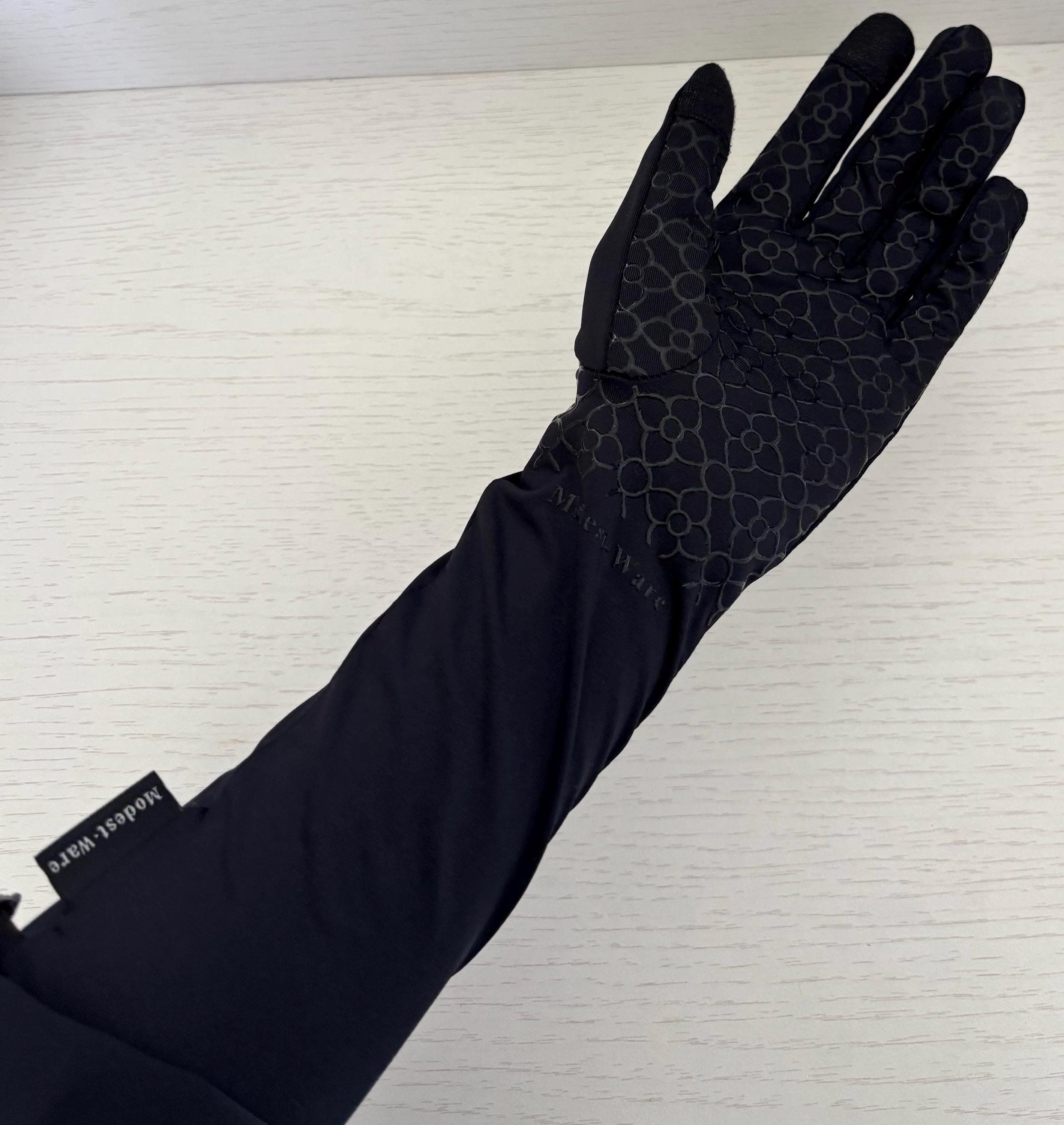 Luxury Hijab Non-slip Long Touchscreen Gloves - image 4