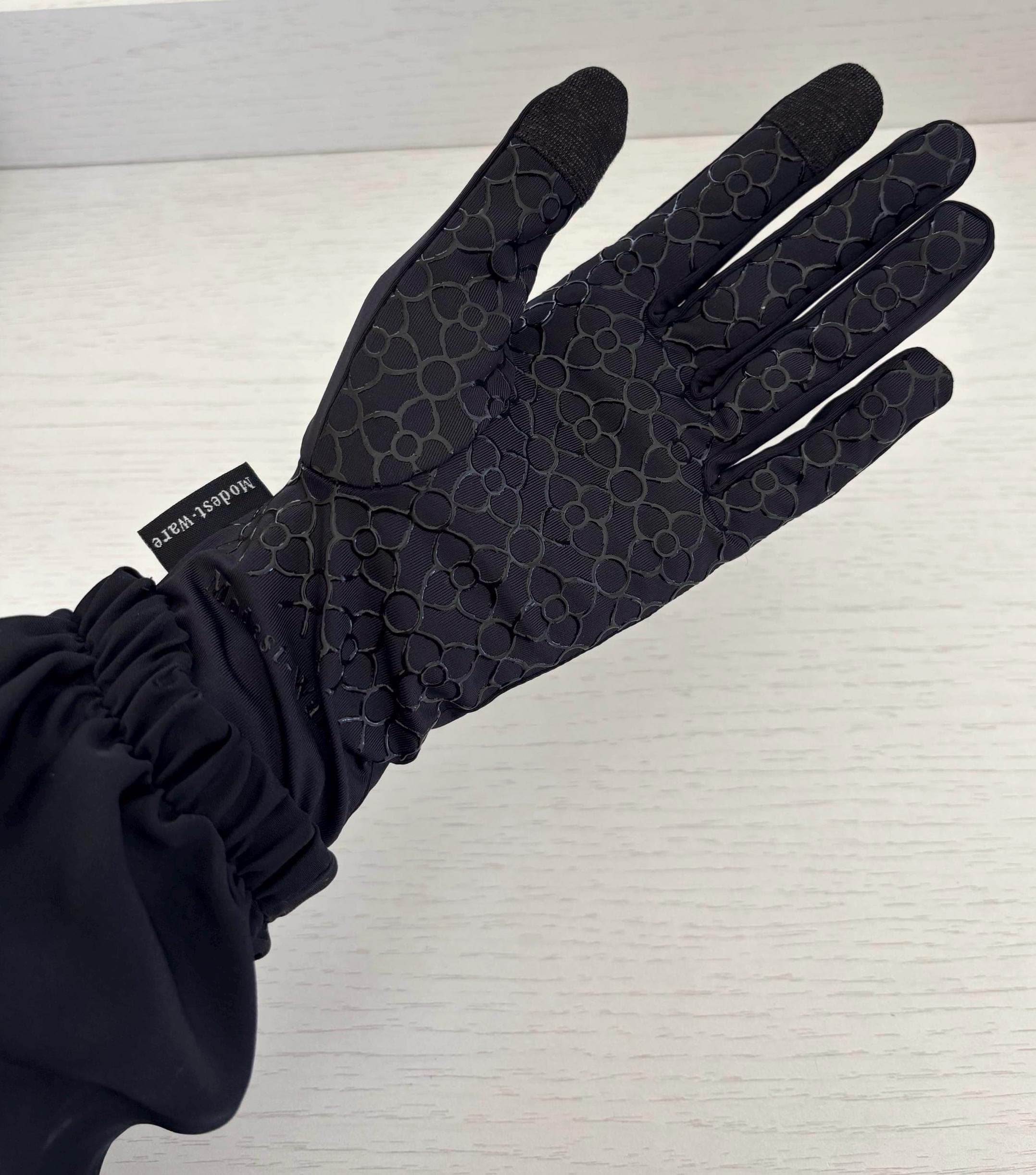 Luxury Hijab Non-slip short Touchscreen Gloves - image 4
