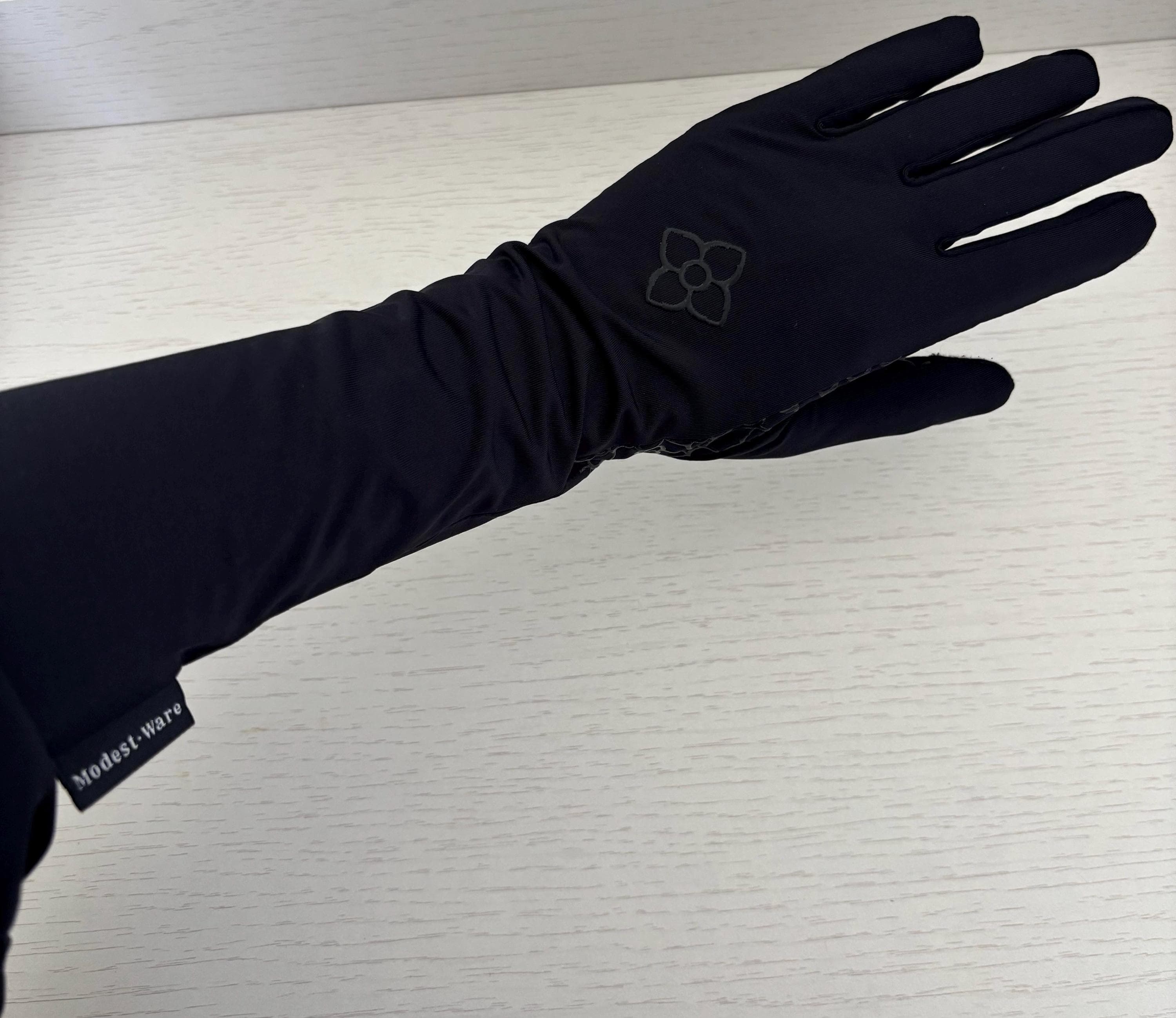 Luxury Hijab Non-slip Long Touchscreen Gloves - image 3