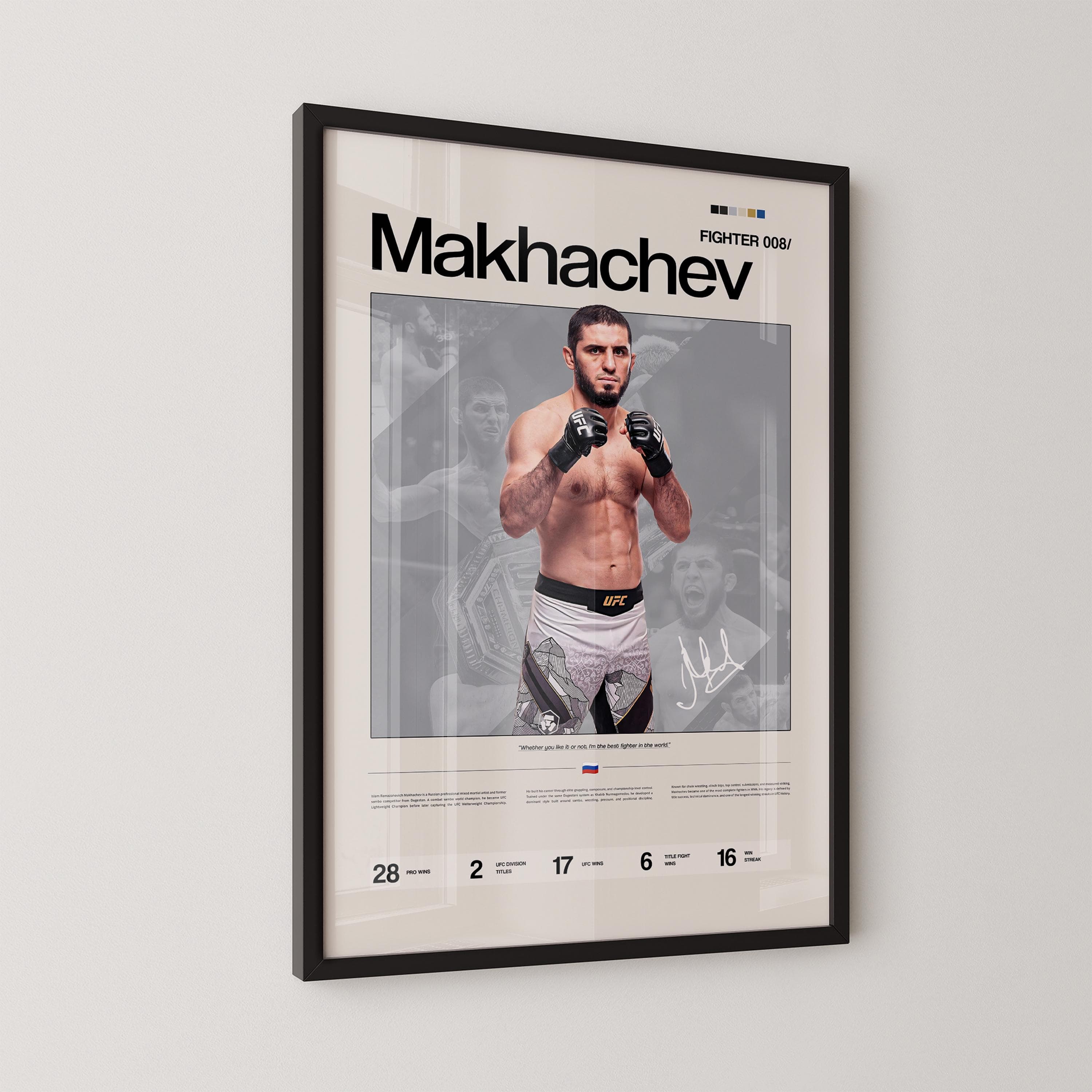 Islam Makhachev Poster, UFC Inspired MMA Wall Art, Fighter Legacy Print, Combat Sports Poster, Gym Wall Decor Gift - image 4