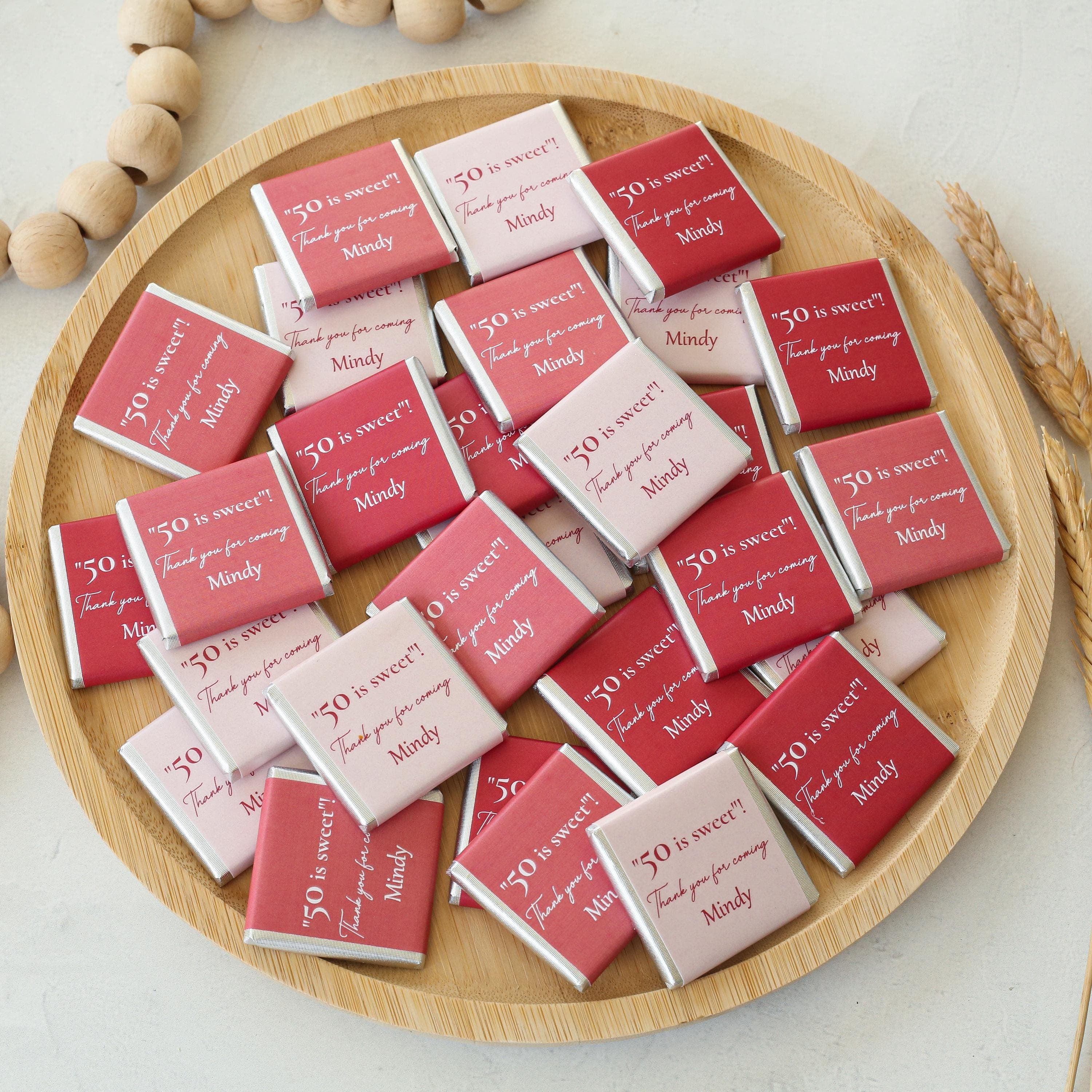 Personalized Birthday Chocolate Favors: Milestone Anniversary Party Treats - image 3