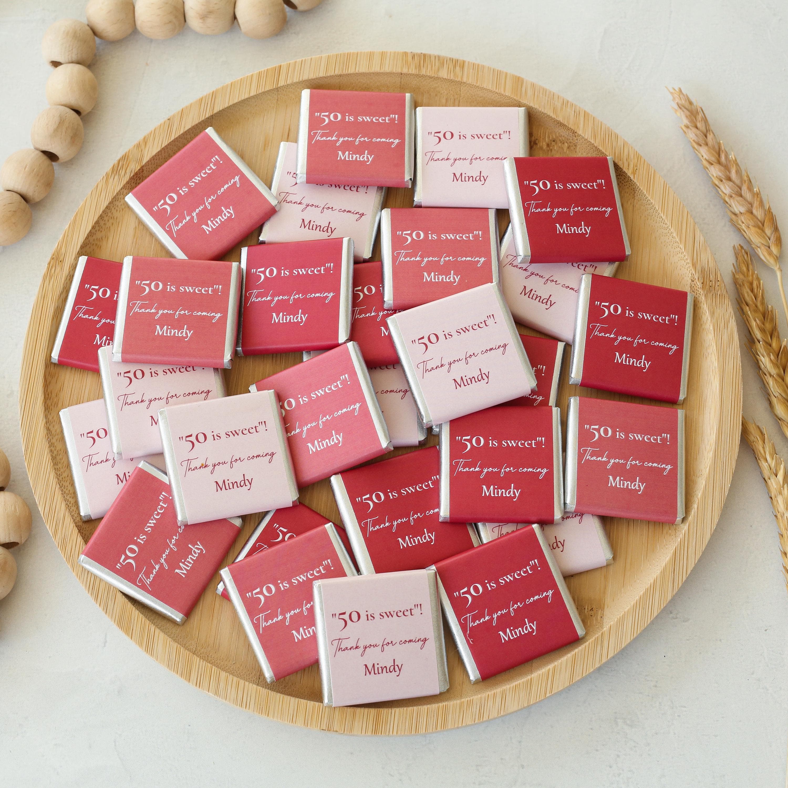 Personalized Birthday Chocolate Favors: Milestone Anniversary Party Treats - image 5