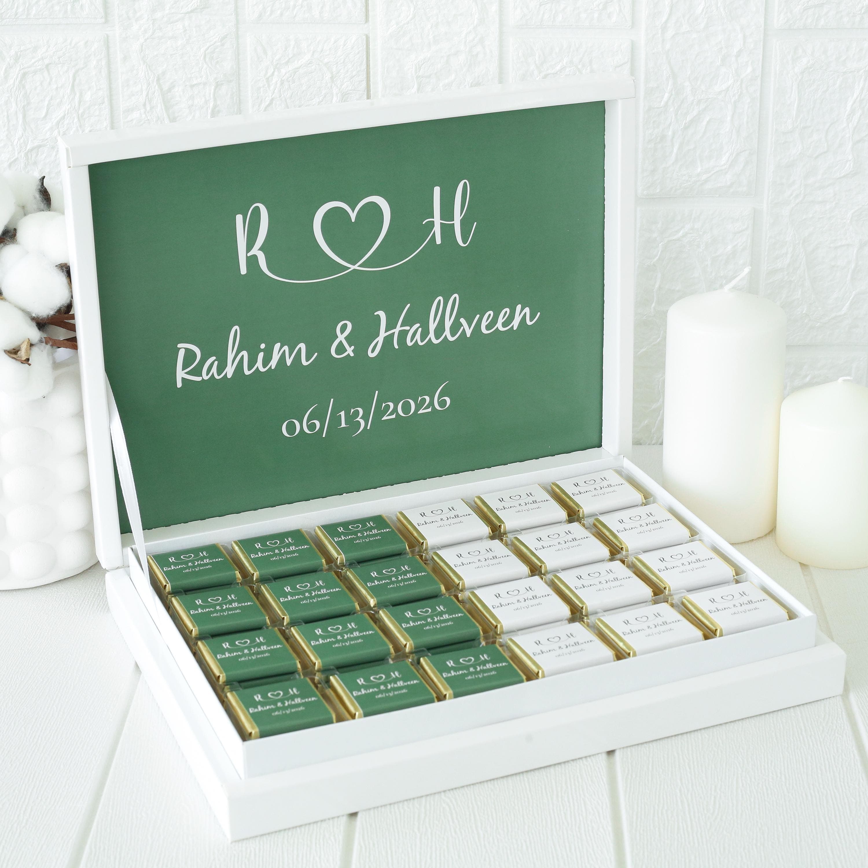 50 Pcs Wedding Chocolate, Customized Chocolate, Wedding Favors, Gold Chocolate, Favors For Guests, Wedding Table Decor, Baptism Favors