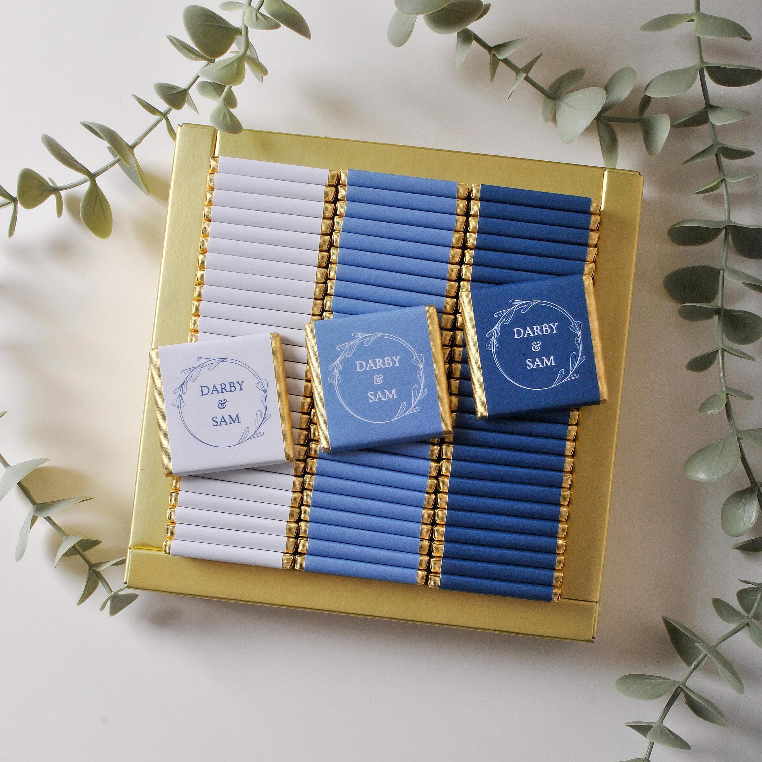 50 Pcs Personalized Wedding Chocolate Favors: Engagement, Bridal Shower - image 5
