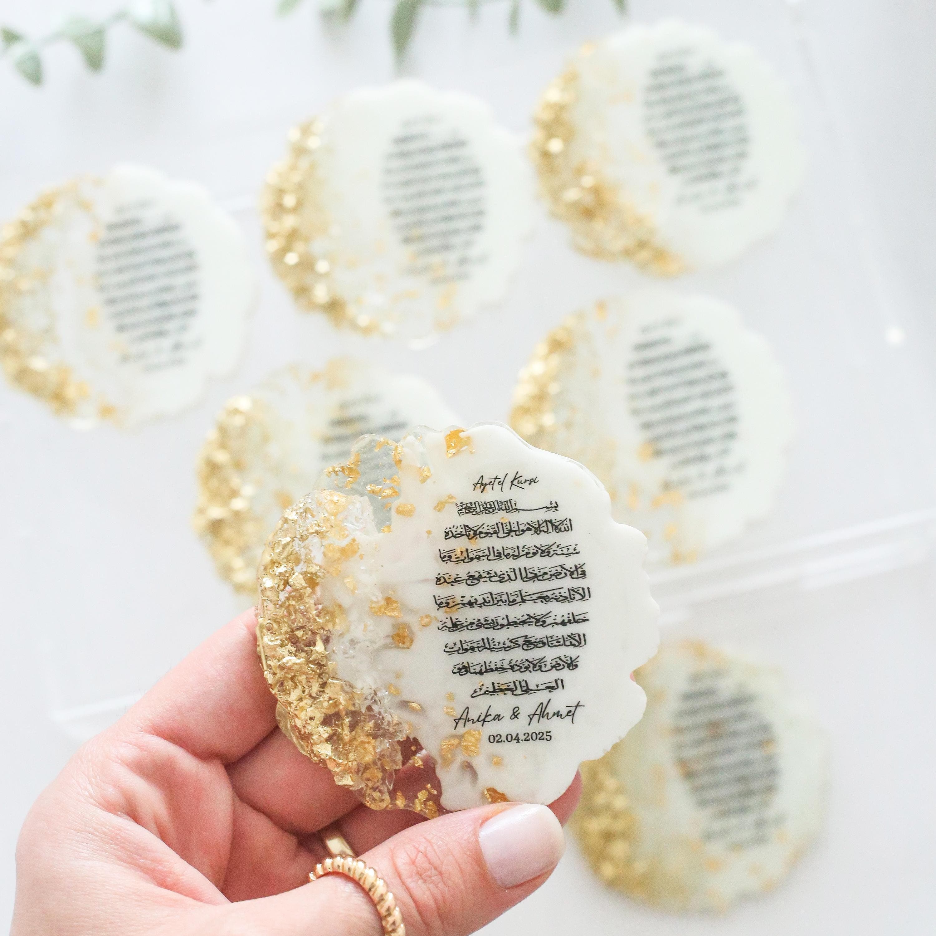 Ayatul Kursi Epoxy Magnet Favors: Islamic Wedding Engagement Gifts - image 4