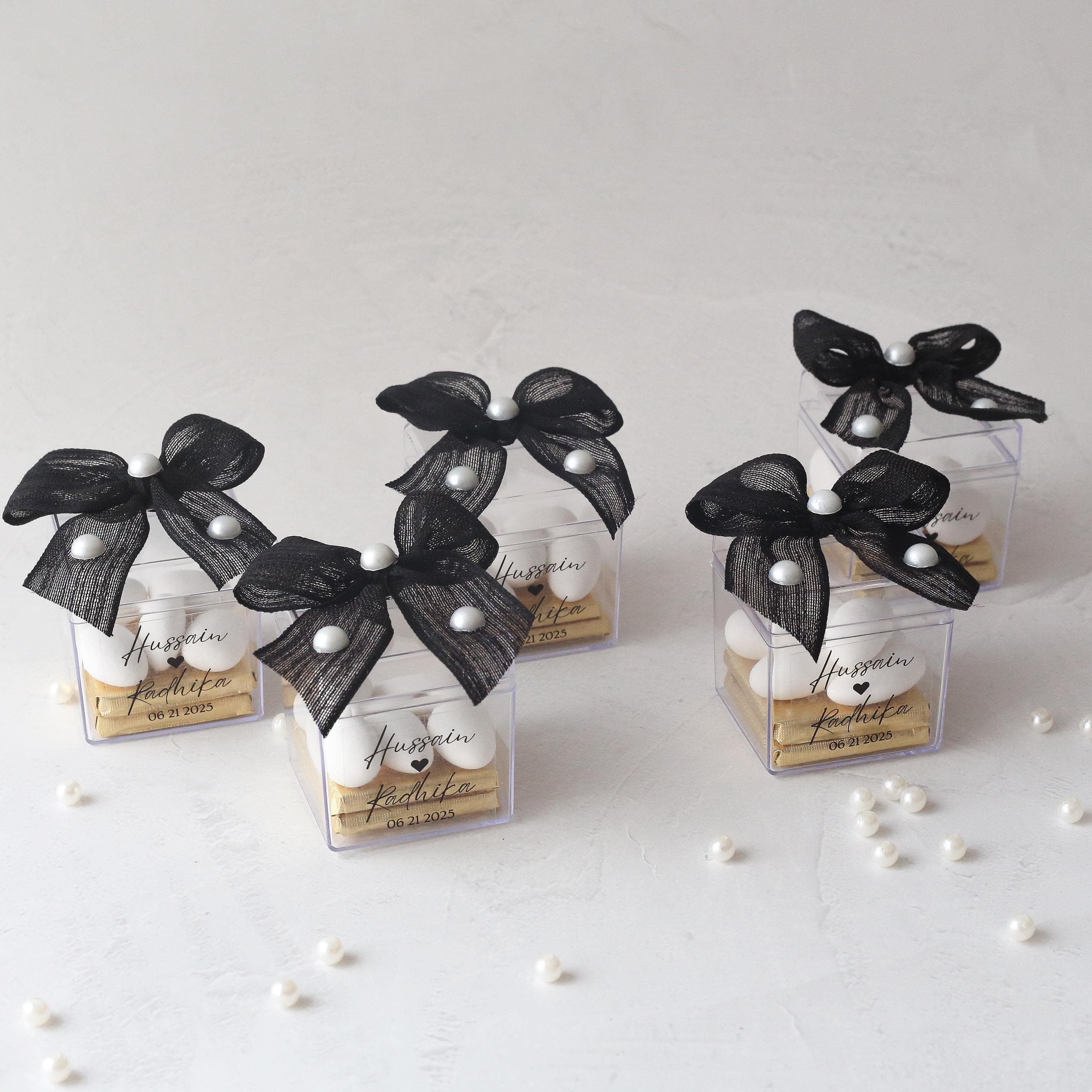 Elegant Chocolate Almond Candy Favors: Wedding, Engagement Gift Box - image 3