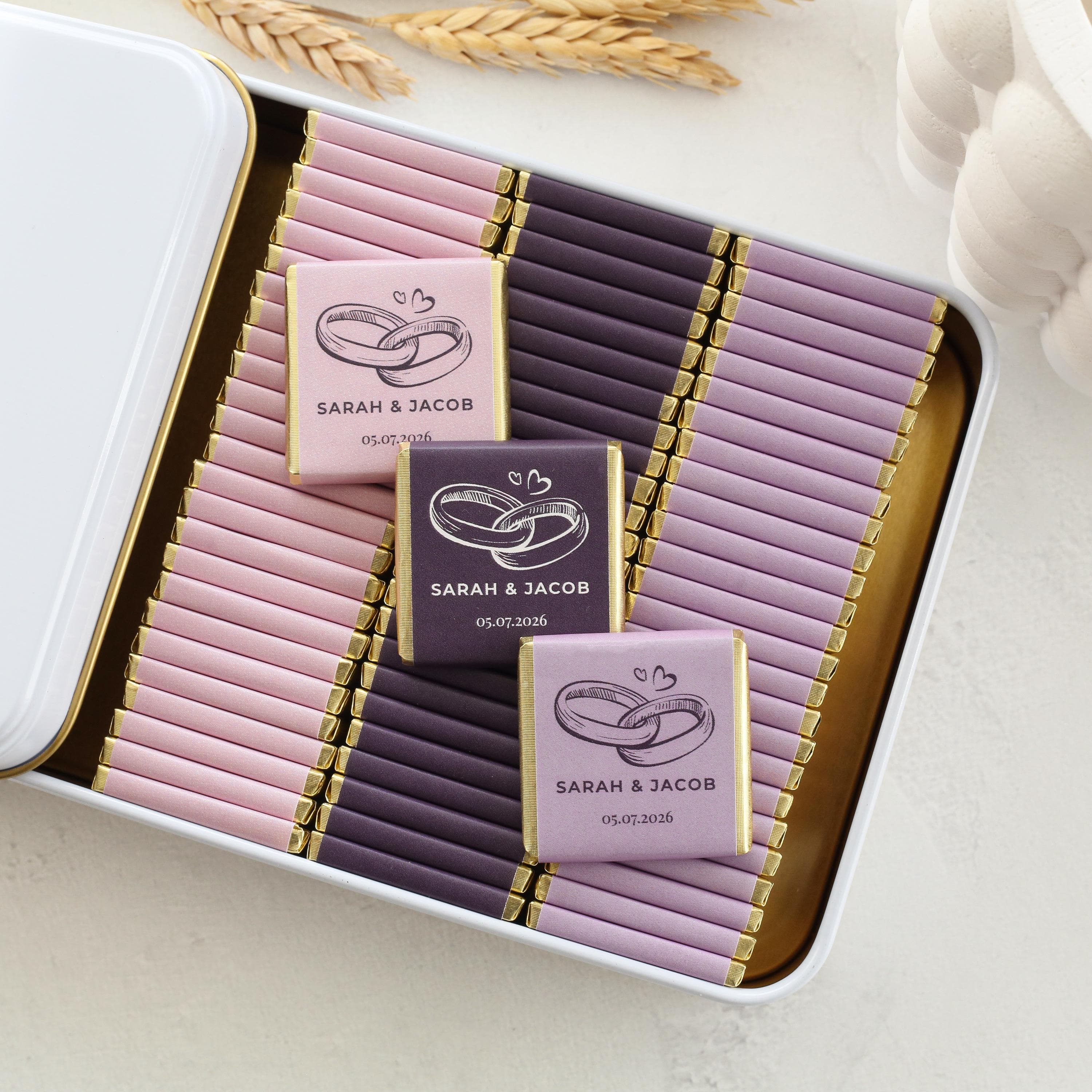 50 Pcs Wedding Chocolate, Wedding Chocolate Favors, Customized Chocolate, Favors For Guests, Wedding Favors, Engagement Chocolate, Nikkah