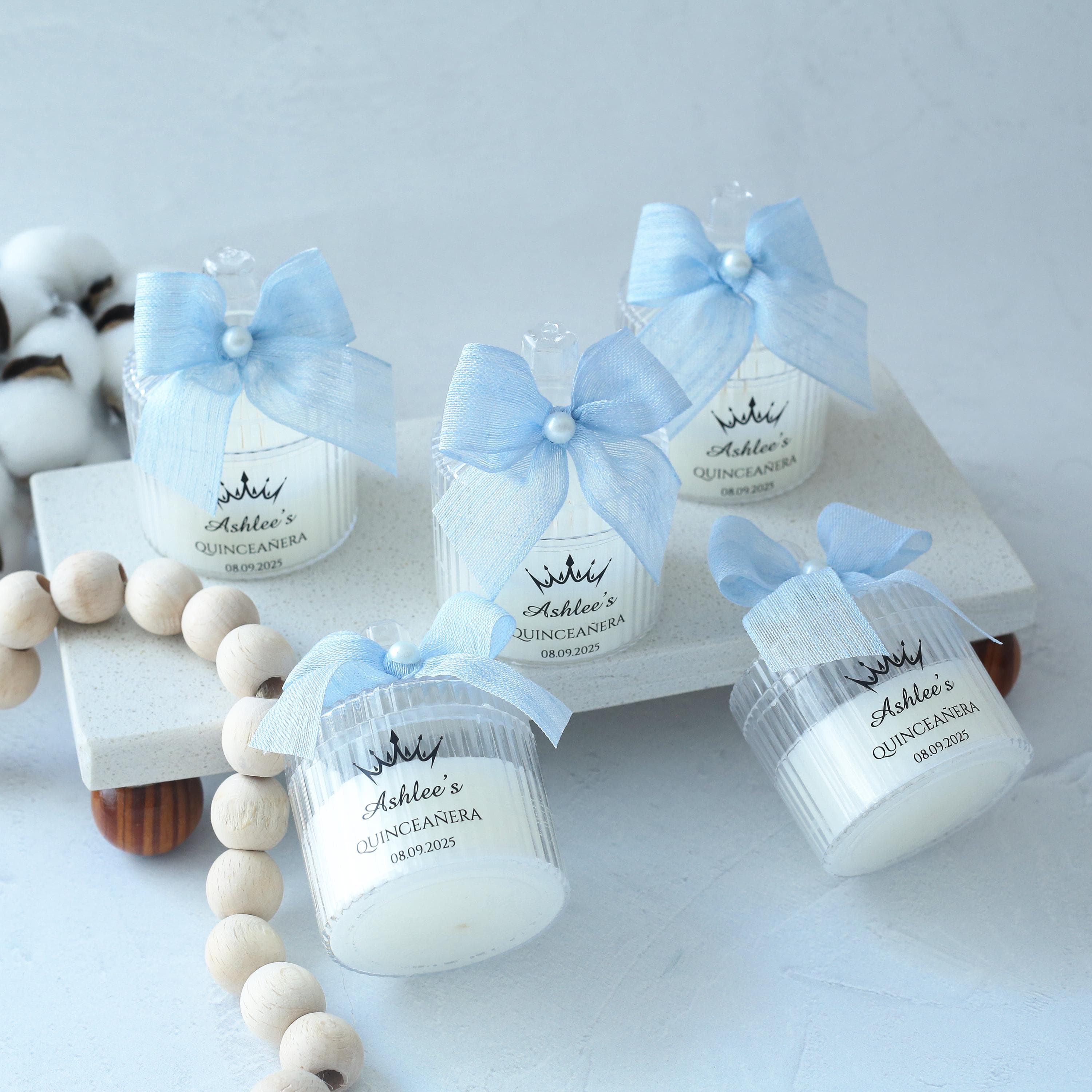 Blue Quinceanera Candle Favors, Bulk Candle Favors, Sweet 16 Birthday Gift, Mis Quince Favors, Wedding Favors, Quinceañera Party Favors - image 5
