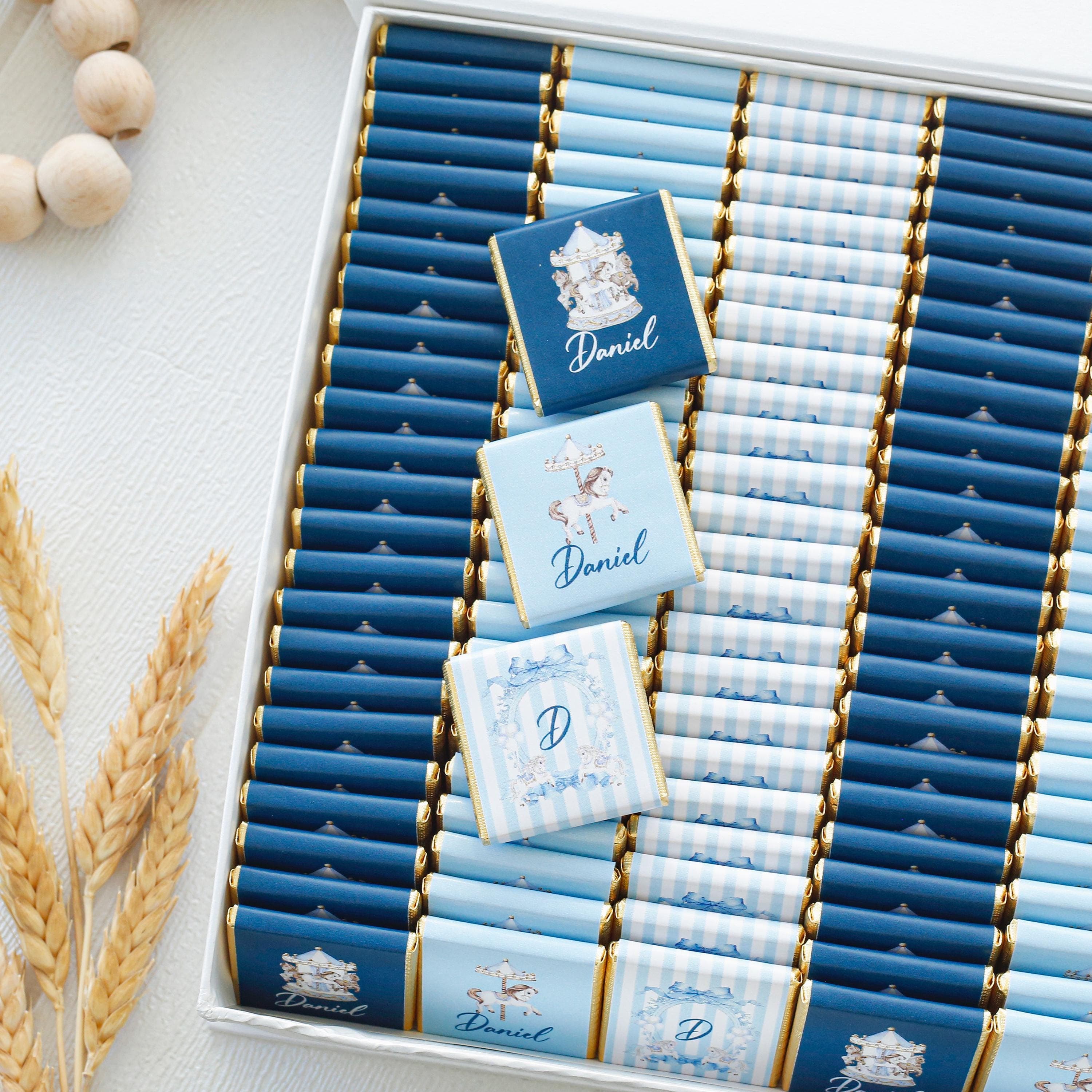 50 Pcs Personalized Baby Shower Chocolates - 1st Birthday , Newborn Baby Chocolate, Baby Party Favors, Welcome Baby Personalized Chocolates - image 3
