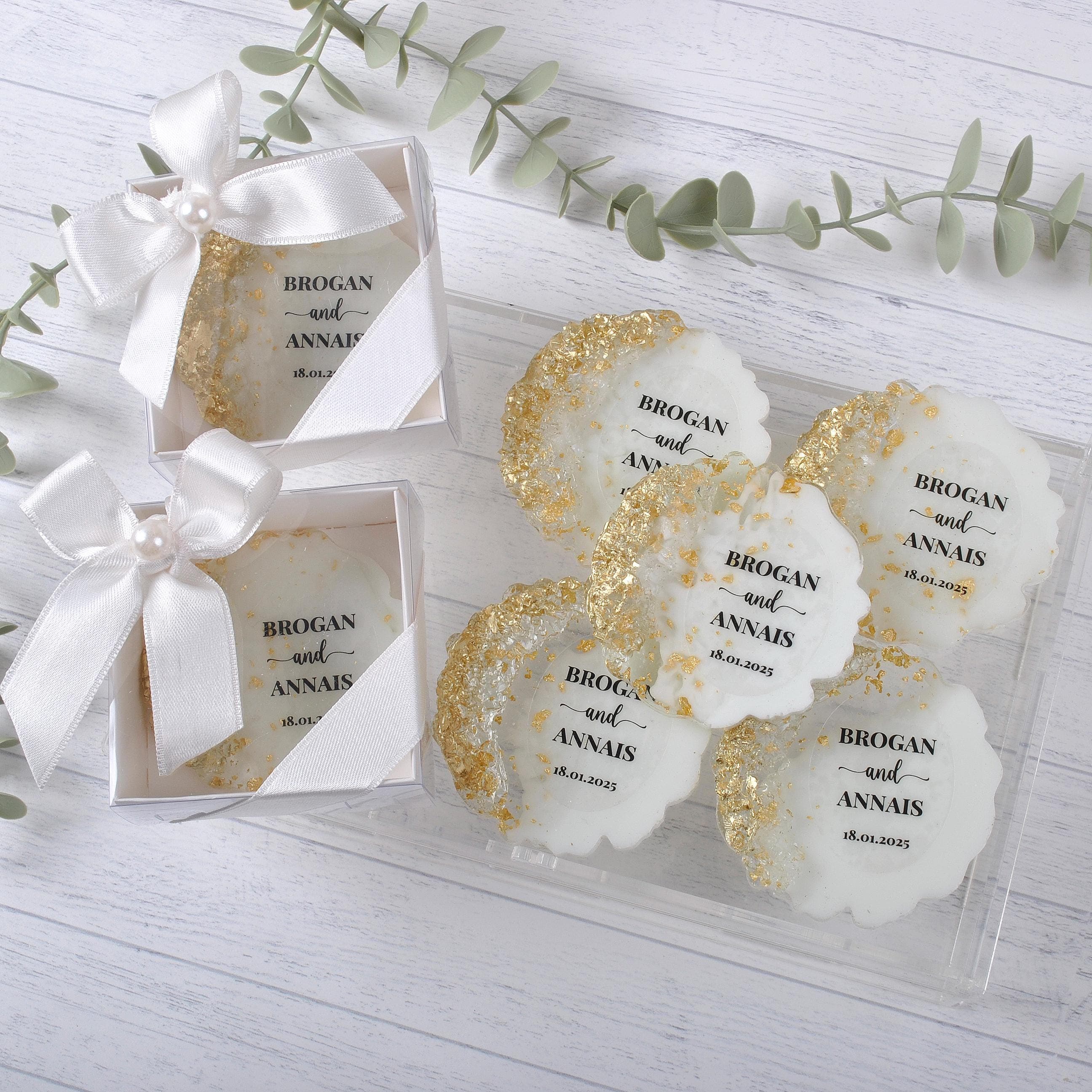 Personalized Epoxy Fridge Magnet | Custom Wedding, Engagement, Baby Shower, Birthday Favors | Resin Photo Magnet - image 3