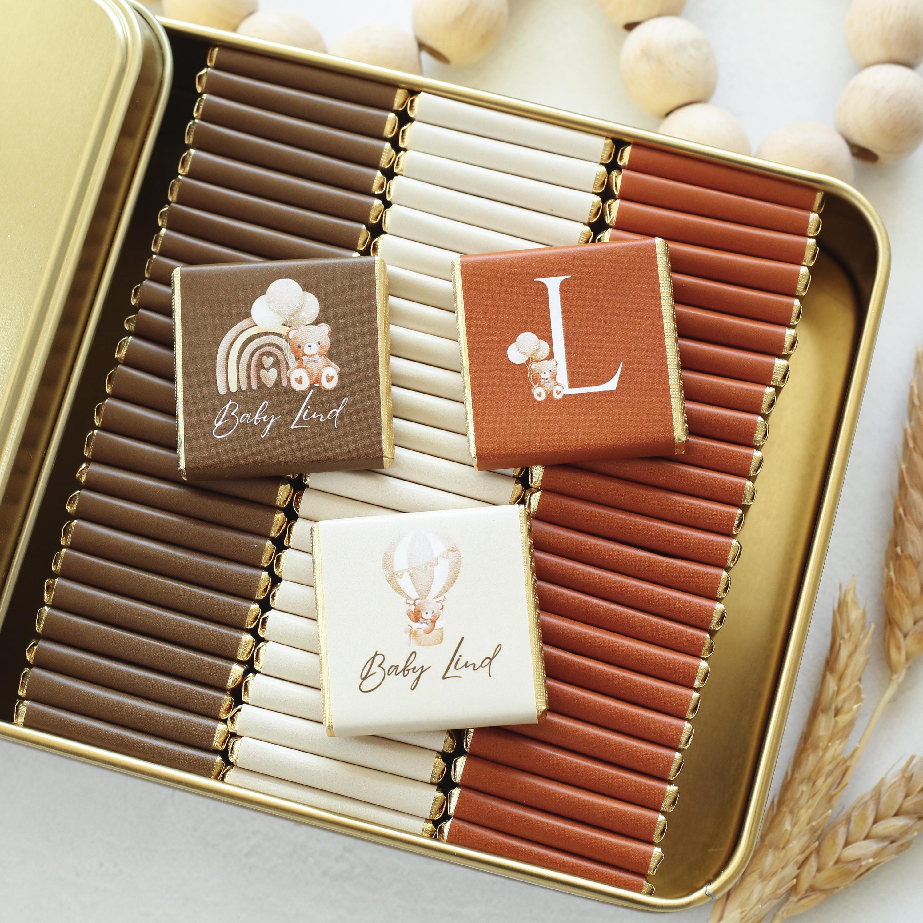 Personalized Baby Shower Chocolate Favors, Newborn Gift, 50 Pcs - image 3