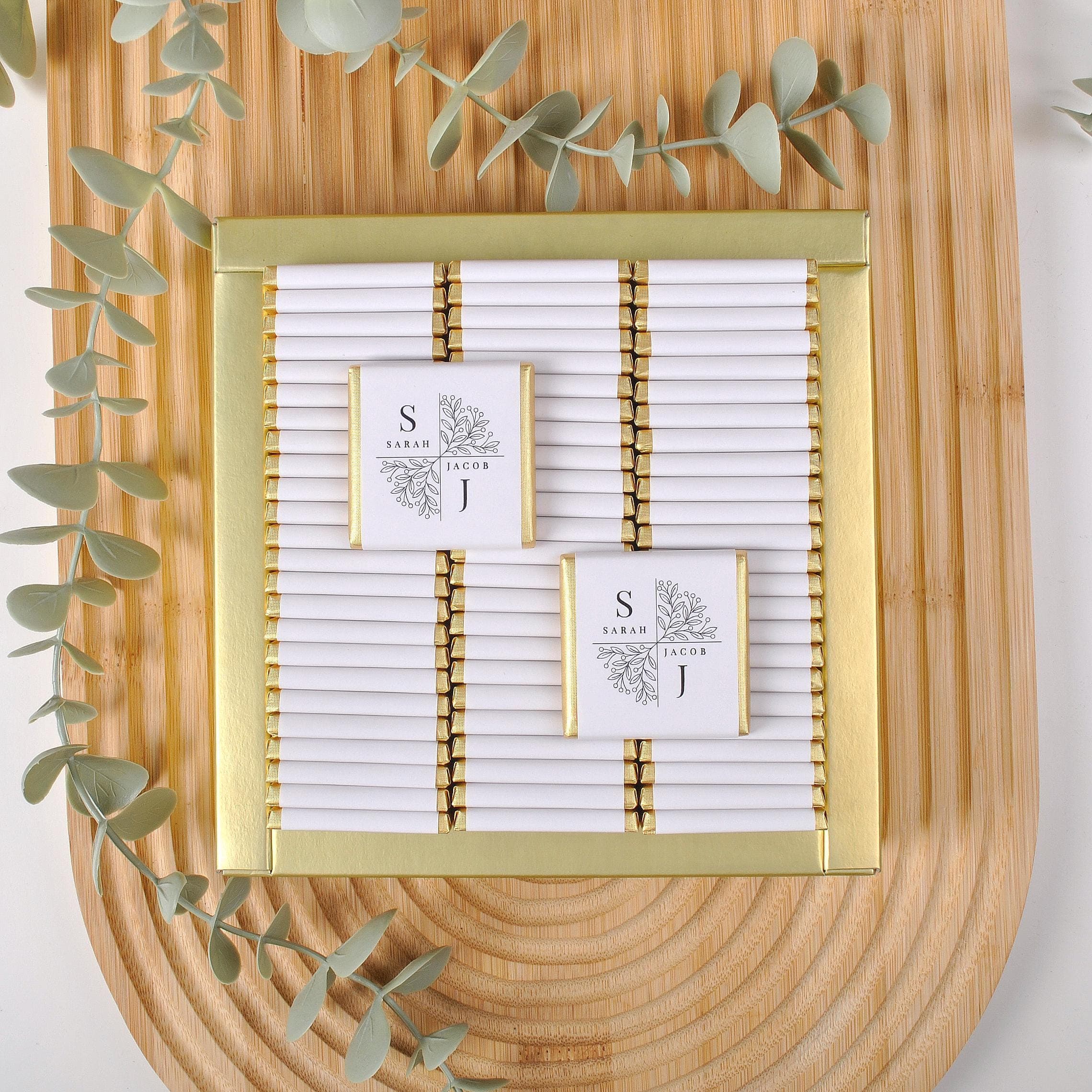 50 Pcs Personalized Wedding Chocolate Favors: Engagement, Bridal Shower - image 4