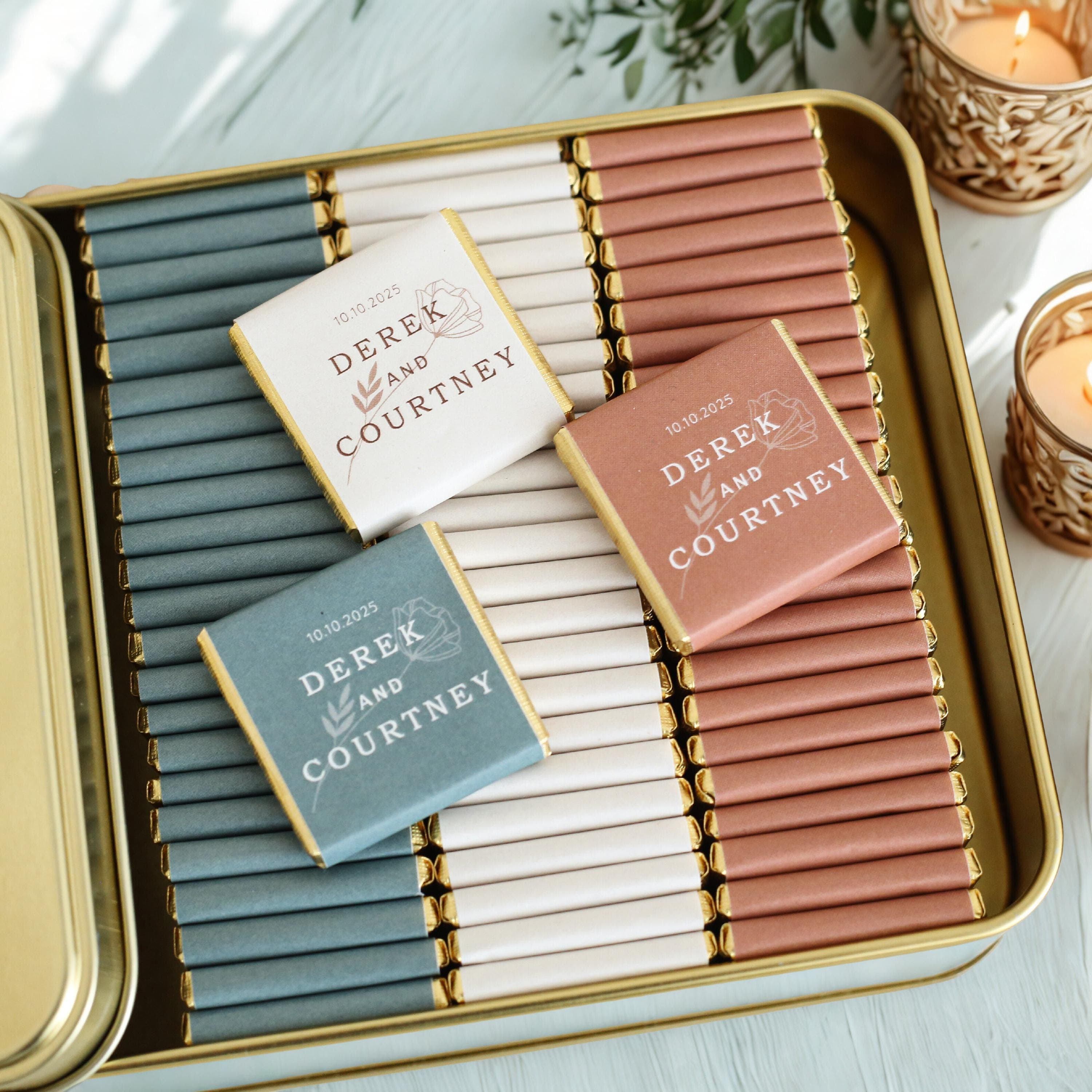50 Pcs Wedding Chocolate, Wedding Chocolate Favors, Customized Chocolate, Favors For Guests, Wedding Favors, Engagement Chocolate, Nikkah - image 3