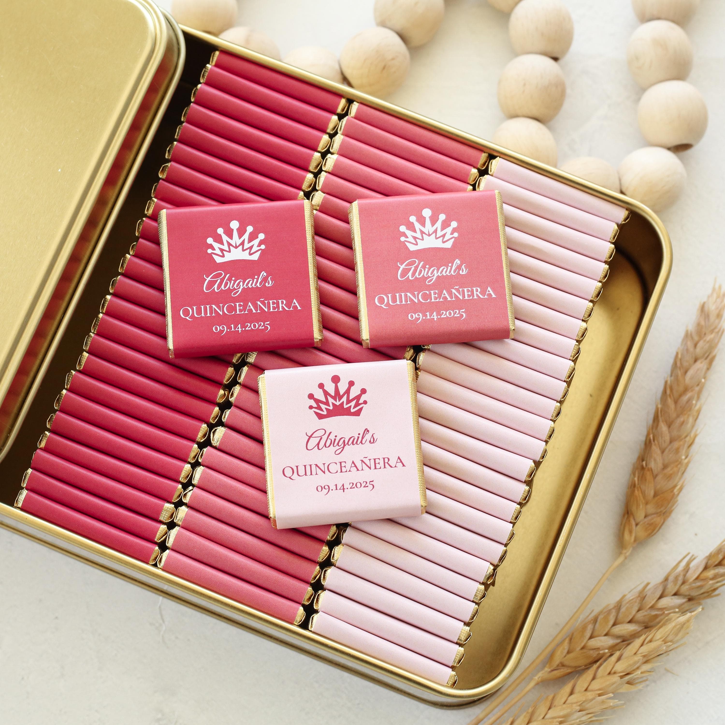 Personalized Sweet 16 Chocolate Favors: Quinceañera Birthday Party, Birthday Chocolate, Sweet 15 Party Favors, Mis Anos, Chocolate Favors - image 5
