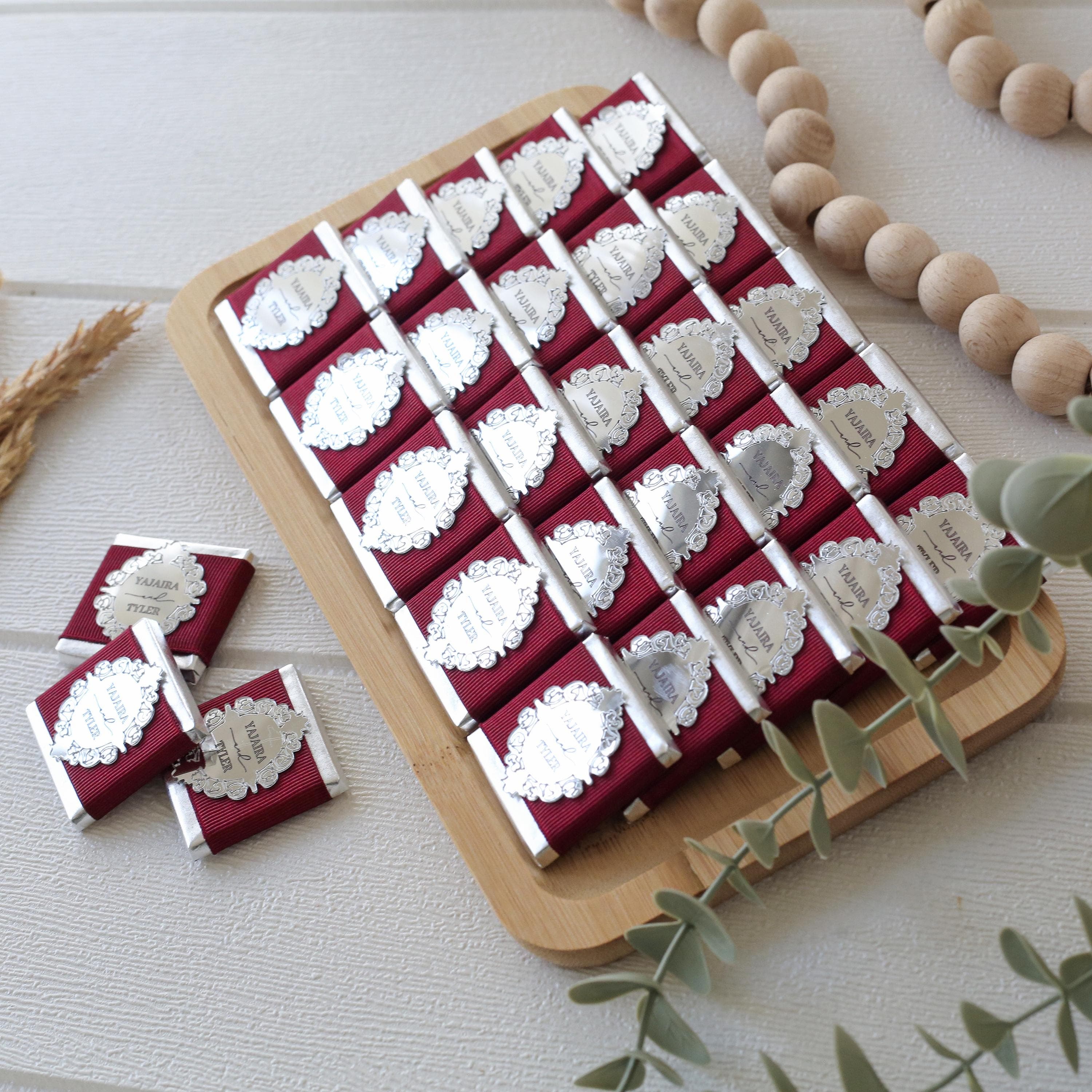 Personalized Wedding Plexiglass Chocolate Favors – Wedding, Birthday, Baptism, Engagement, Baby Shower Custom Chocolate,  Chocolate Favors - image 5