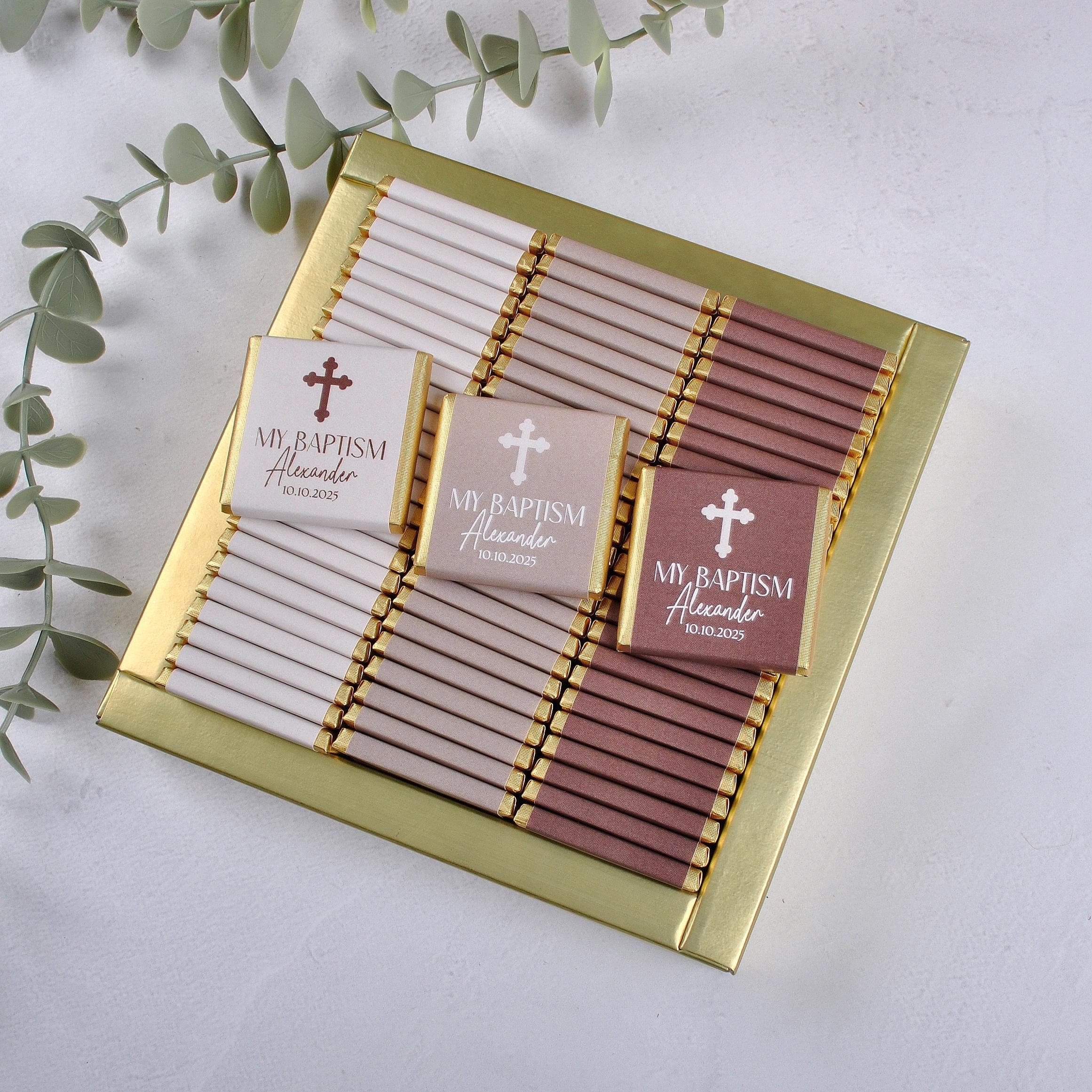 Custom Baptism Chocolate, Christening Favor, Chocolate Gift, Boy Baptism Favors, Engagement Chocolate, Mi Bautizo, Communion Favors, Baptême