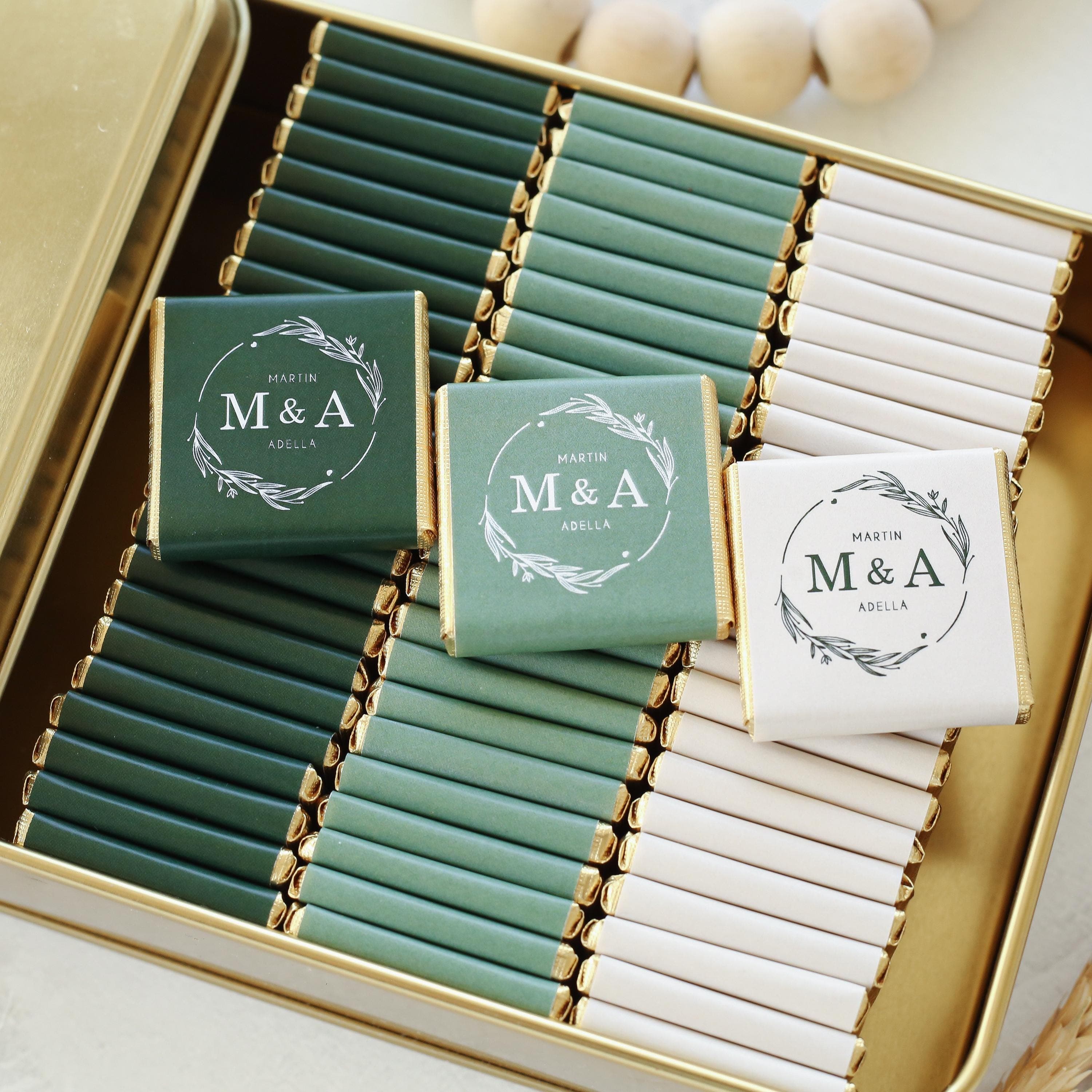 50 Luxury Chocolate Wedding Favors, Customized Chocolate, Wedding Favors, Engagement Chocolate, Wedding Chocolate Favors, Favors For Guests - image 4