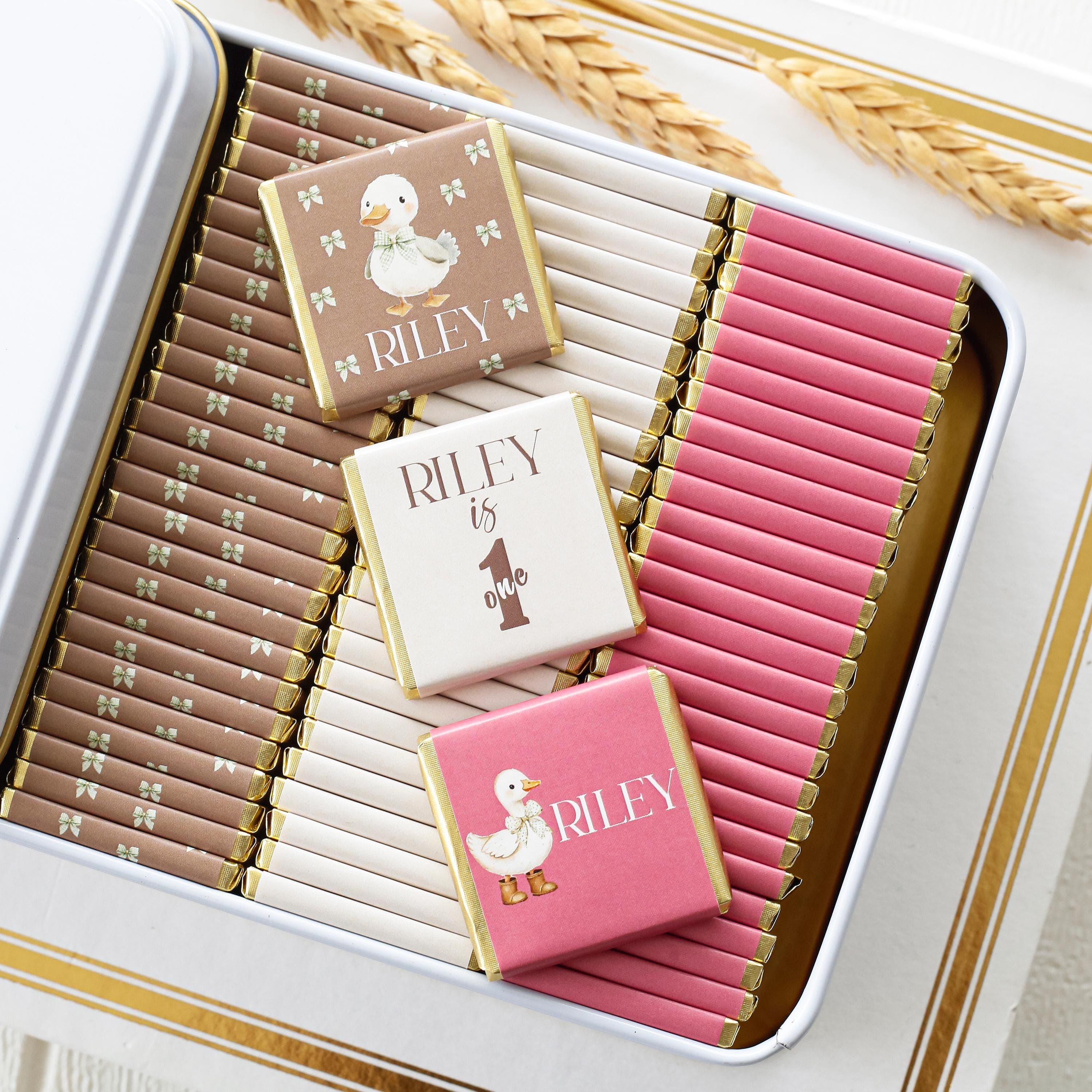 Personalized 1st Birthday Chocolate, Newborn Baby Chocolate, Custom Chocolate Favors, First Birthday Favors, 1st birthday gift boy girls - image 3