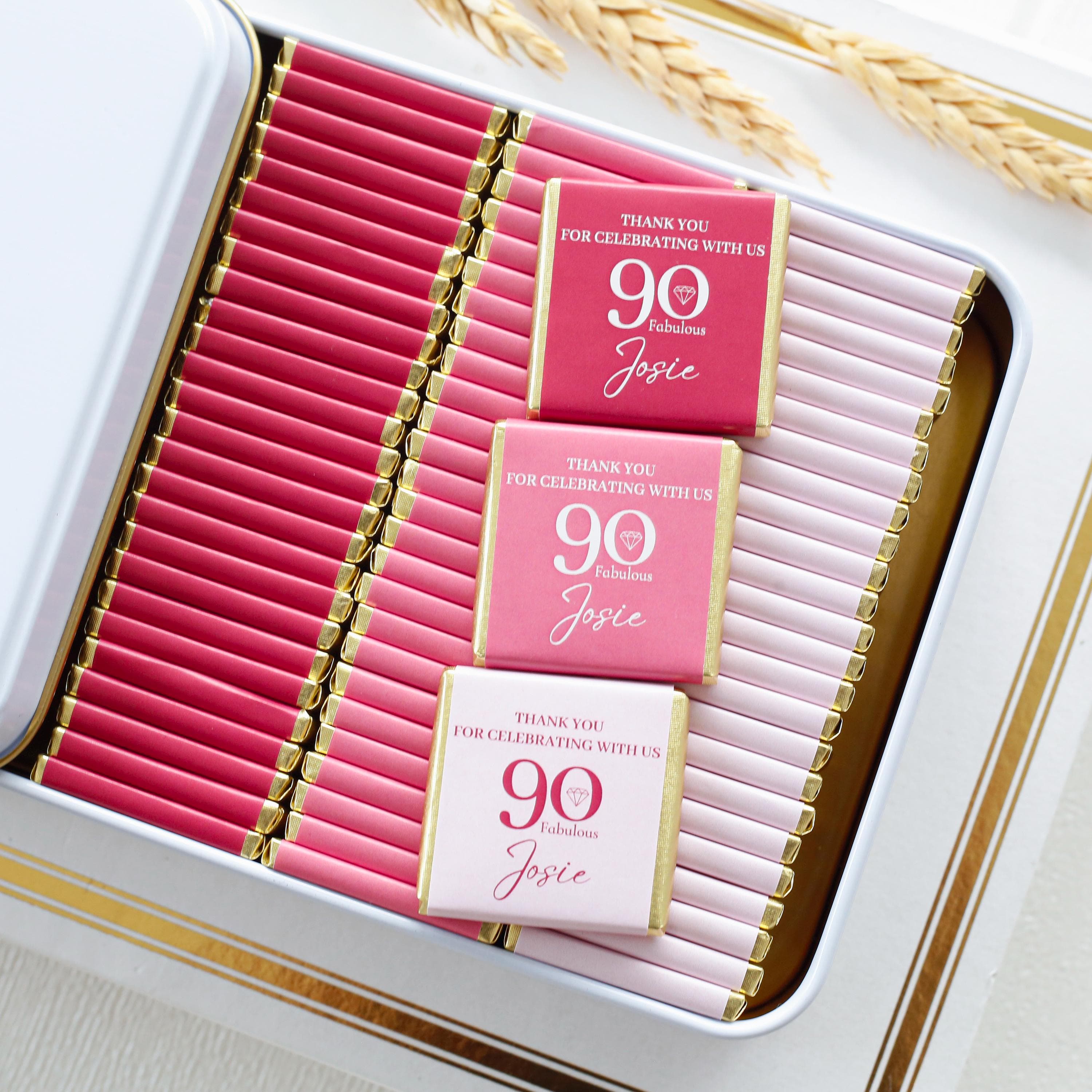 Personalized Birthday Chocolate, 30th, 40th, 50th, 80th, 70th, 65th, 100th Birthday Party Favor, Anniversary Chocolate, Luxury Chocolates - image 3