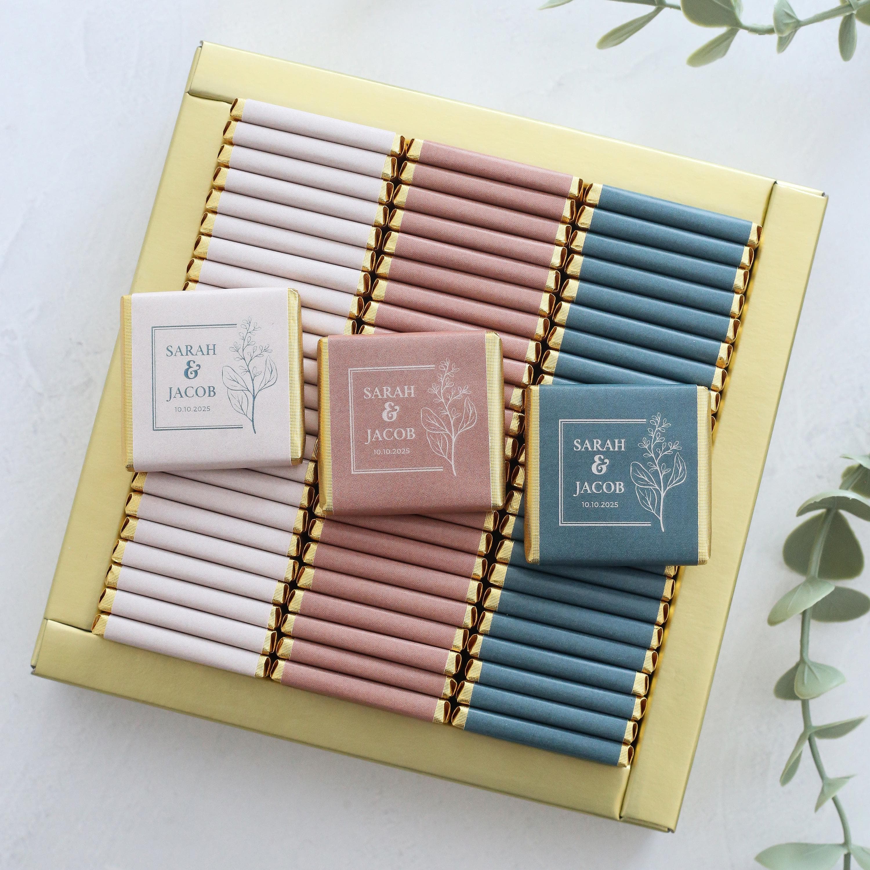 50 Pcs Custom Wedding Chocolate, Chocolate Favors, Customized Chocolate, Wedding Favors, Engagement Chocolate, Favors For Guests, Baptism - image 4