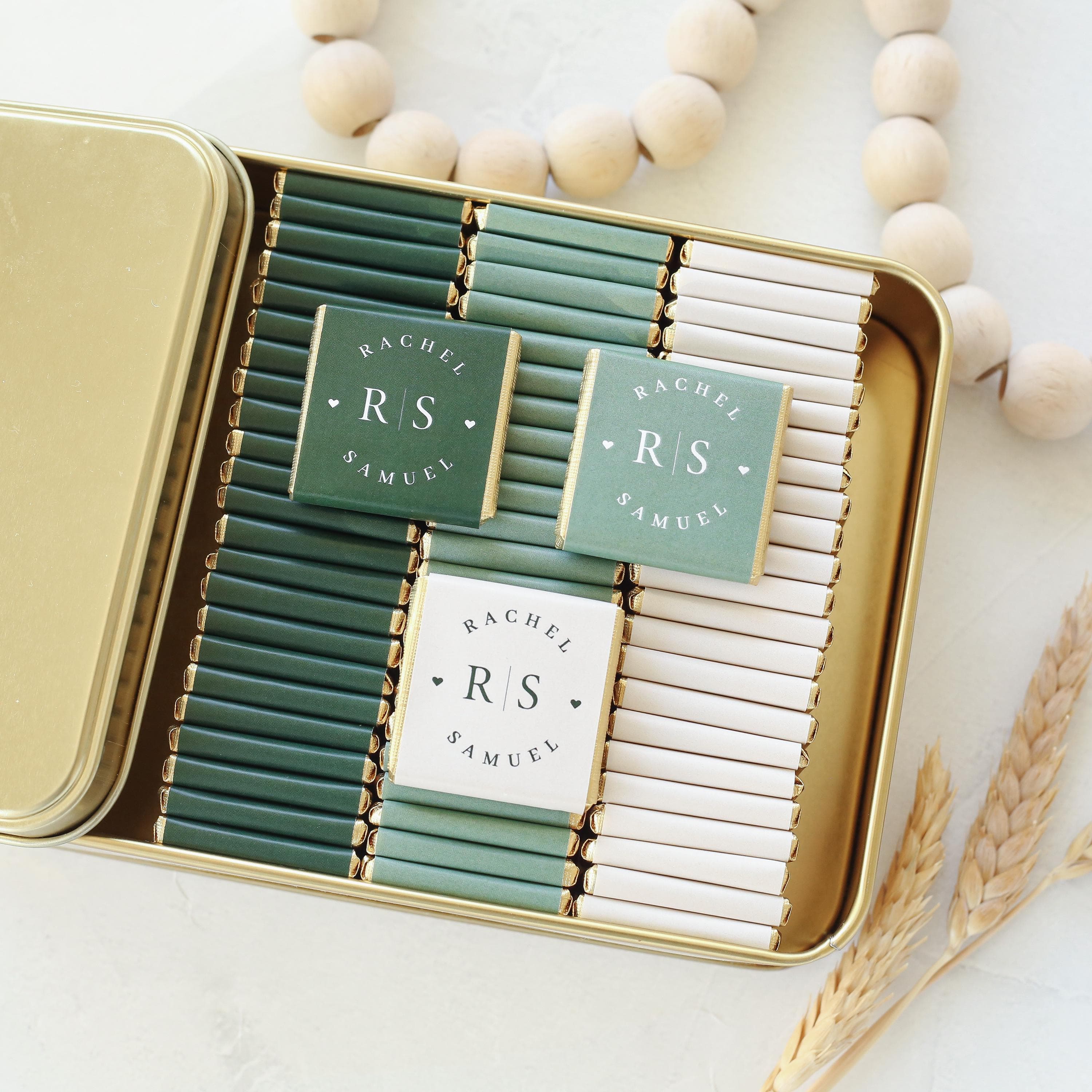 Personalized Wedding Chocolate Favors: Luxury Gold Foil, 50 Pcs - image 4