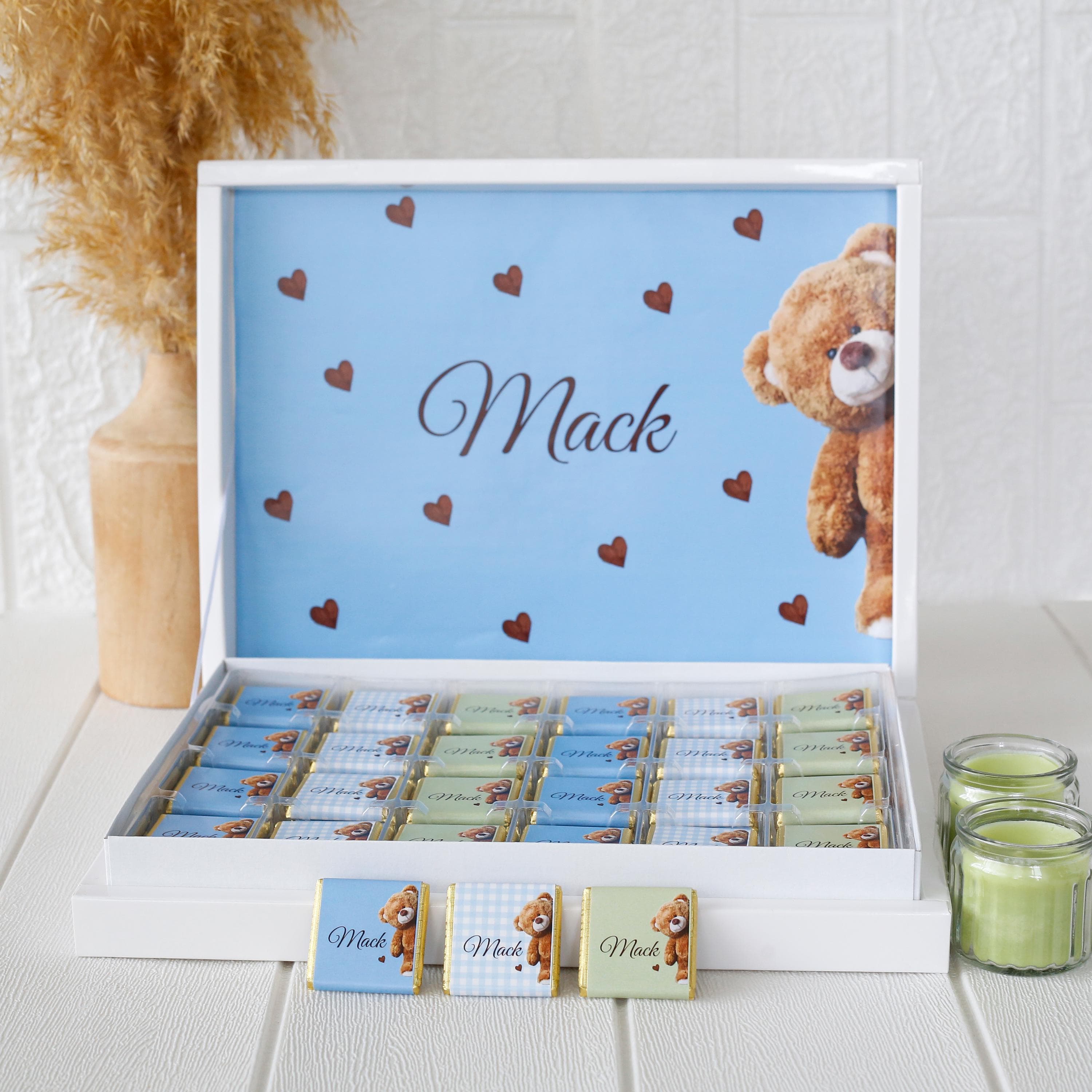 50 Pcs Personalized Baby Shower Chocolate Box, Newborn Baby Chocolate Favors, Custom Chocolate Favors, Baby Party Favors, Baby Shower Gift - image 3