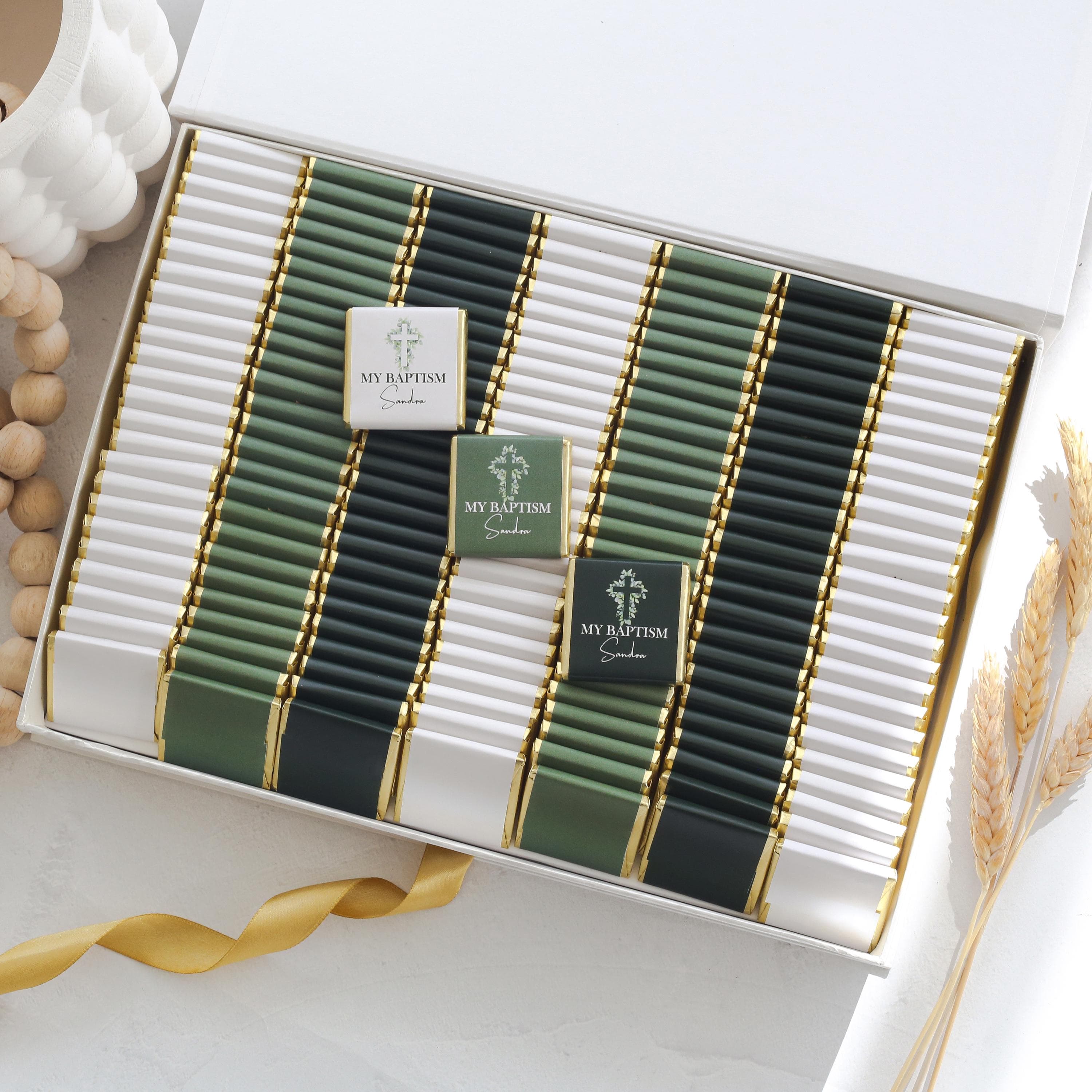 50 Personalized Baptism Chocolate Favors: Communion Party Favors - image 4