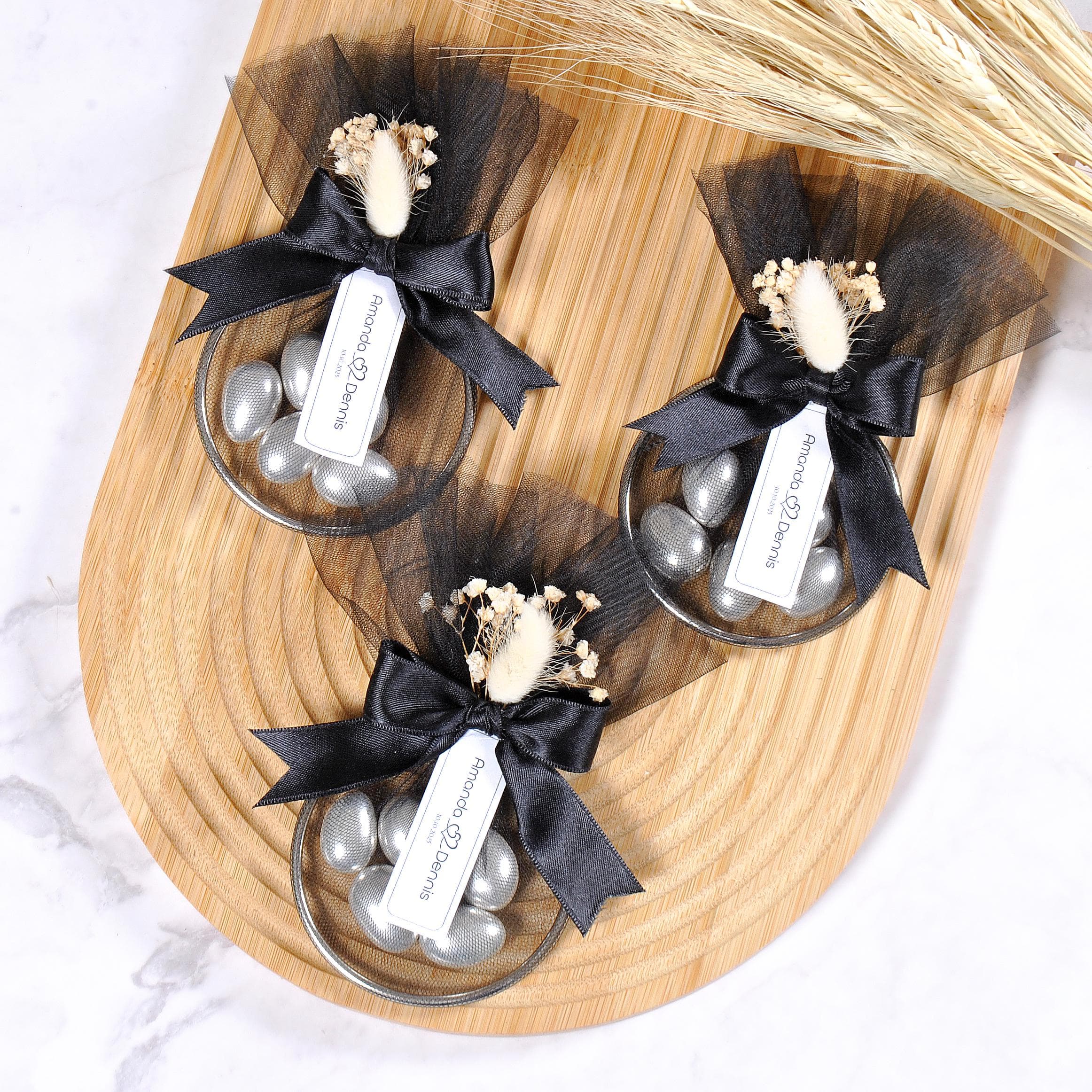 Personalized Wedding Almond Candy Favors: Chocolate Covered