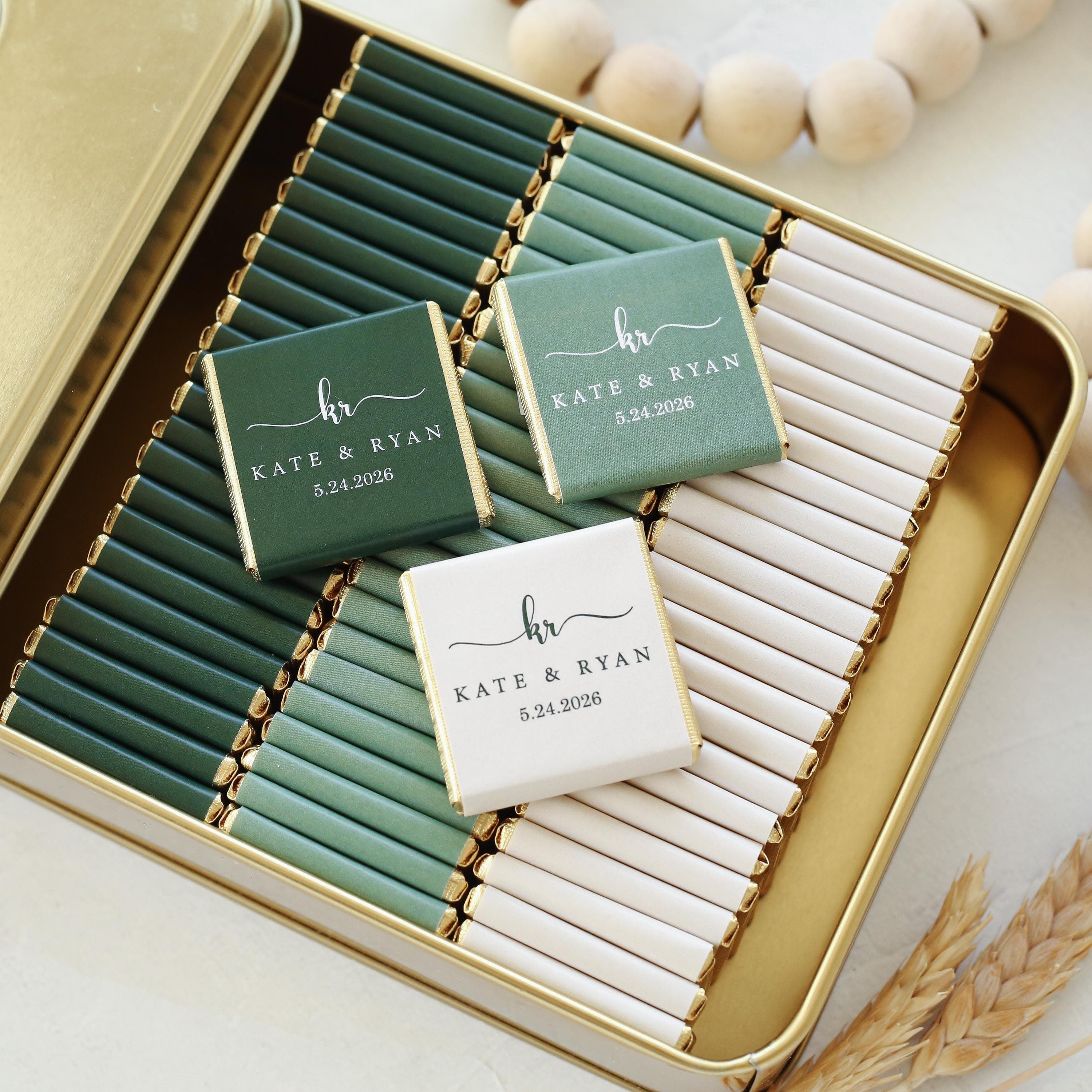 50 Pcs Luxury Wedding Chocolate, Customized Chocolate, Wedding Favors, Wedding Chocolate Favors, Favors For Guests, Engagement Chocolate - image 3