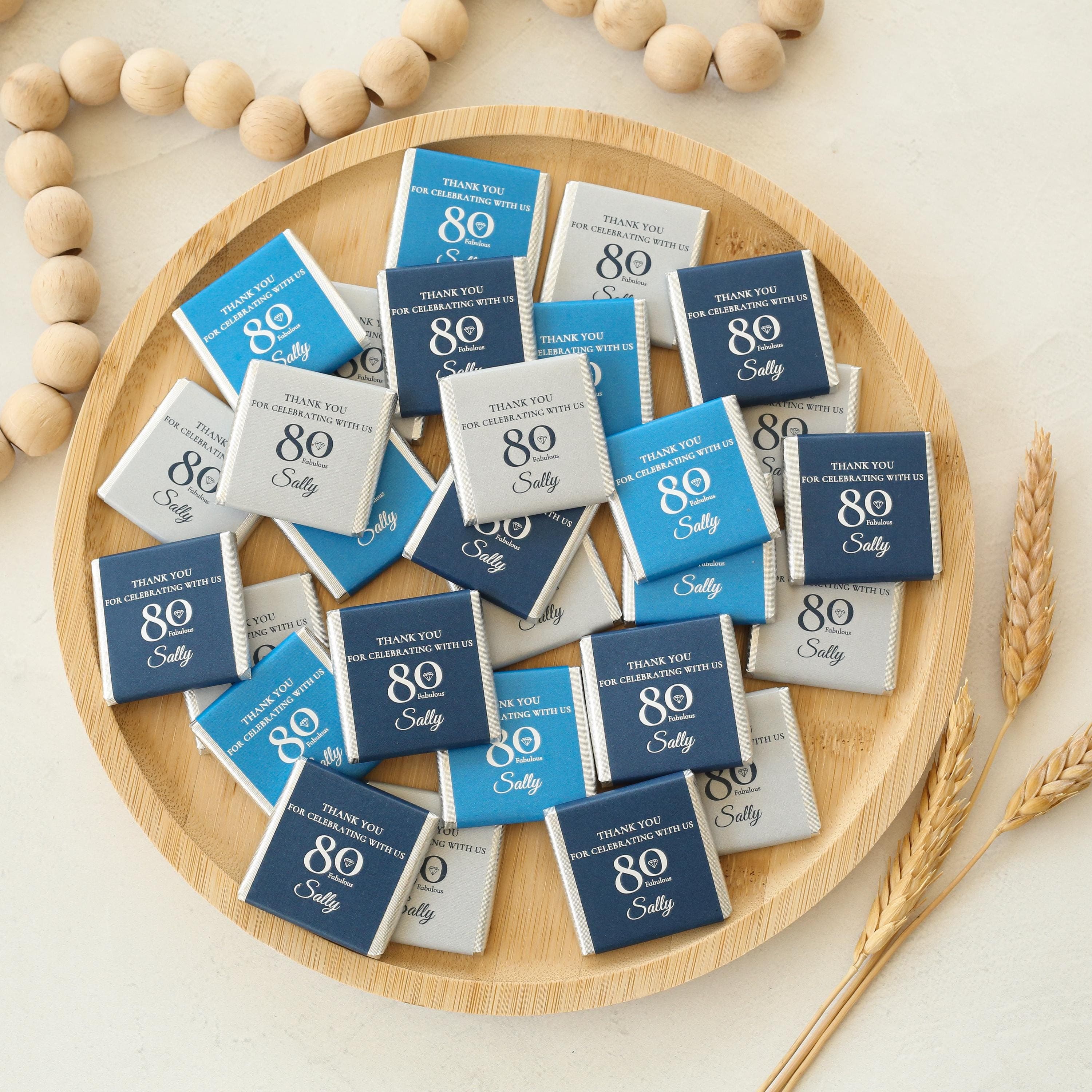 Personalized 60th Birthday Chocolate Favors: Elegant Milestone Celebration - image 5